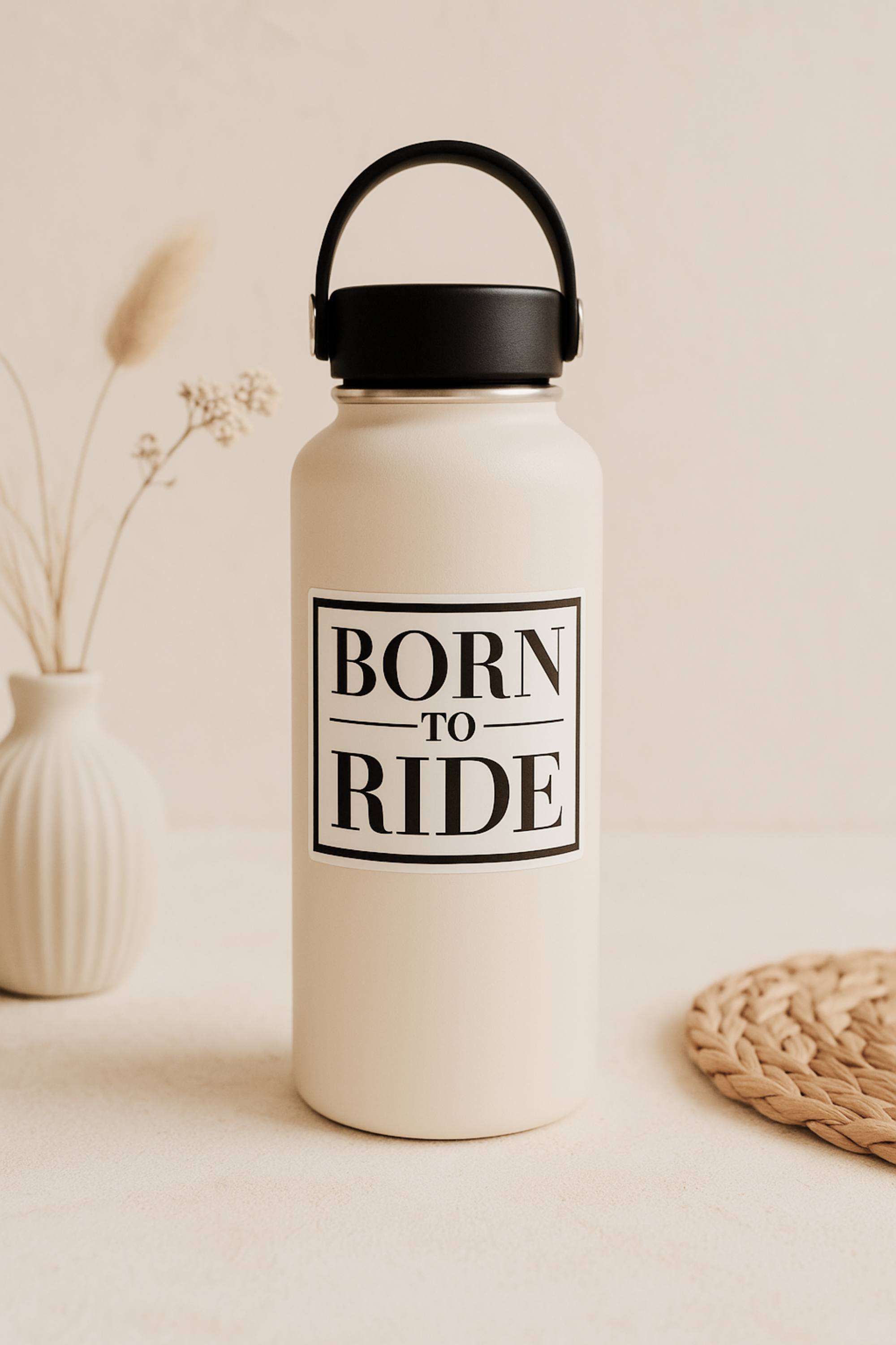Born To Ride Sticker - Black