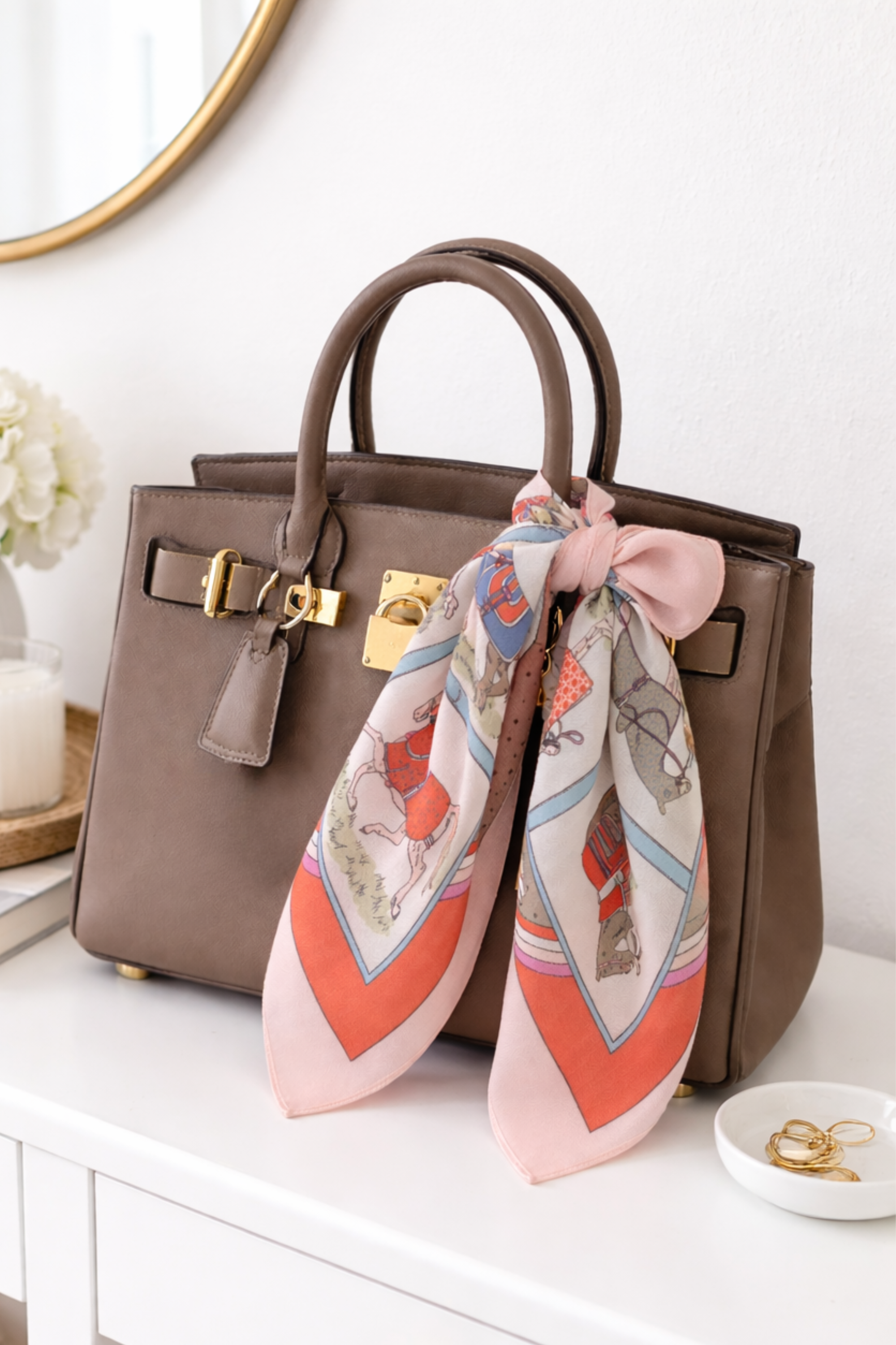 Bridget Twill Scarf - Blush