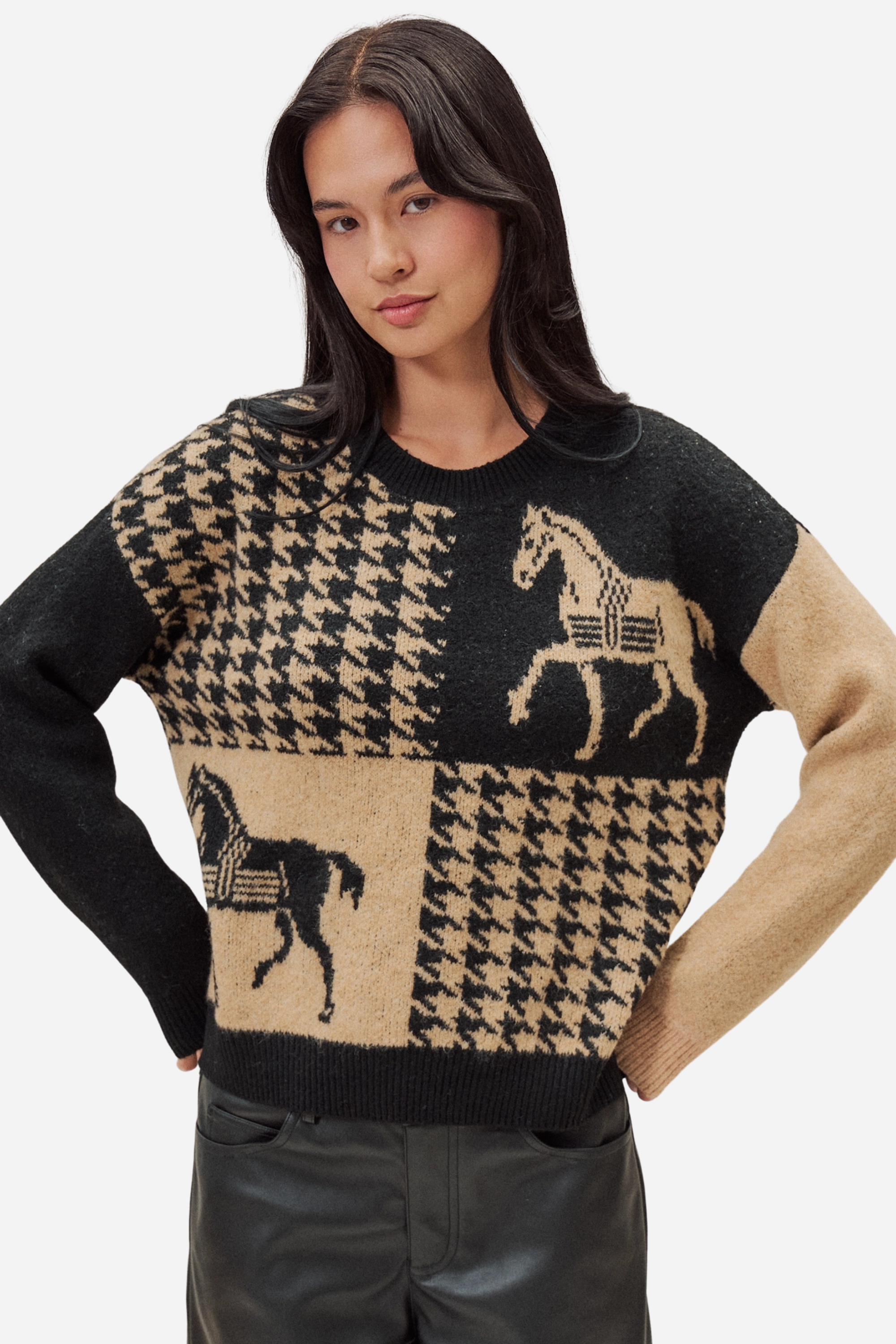 Camille Houndstooth Sweater