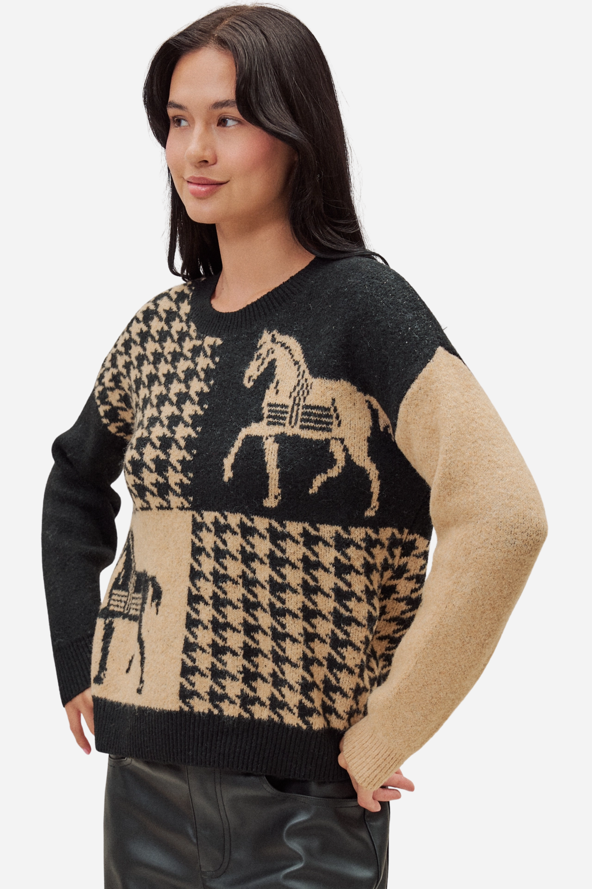 Camille Houndstooth Sweater