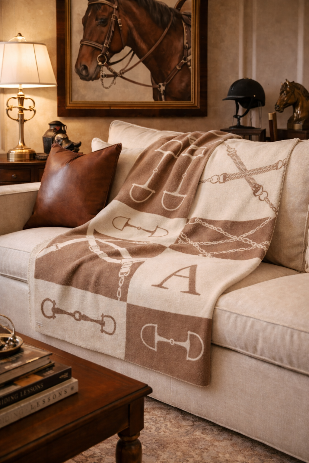 Equine Wool Throw - Spice