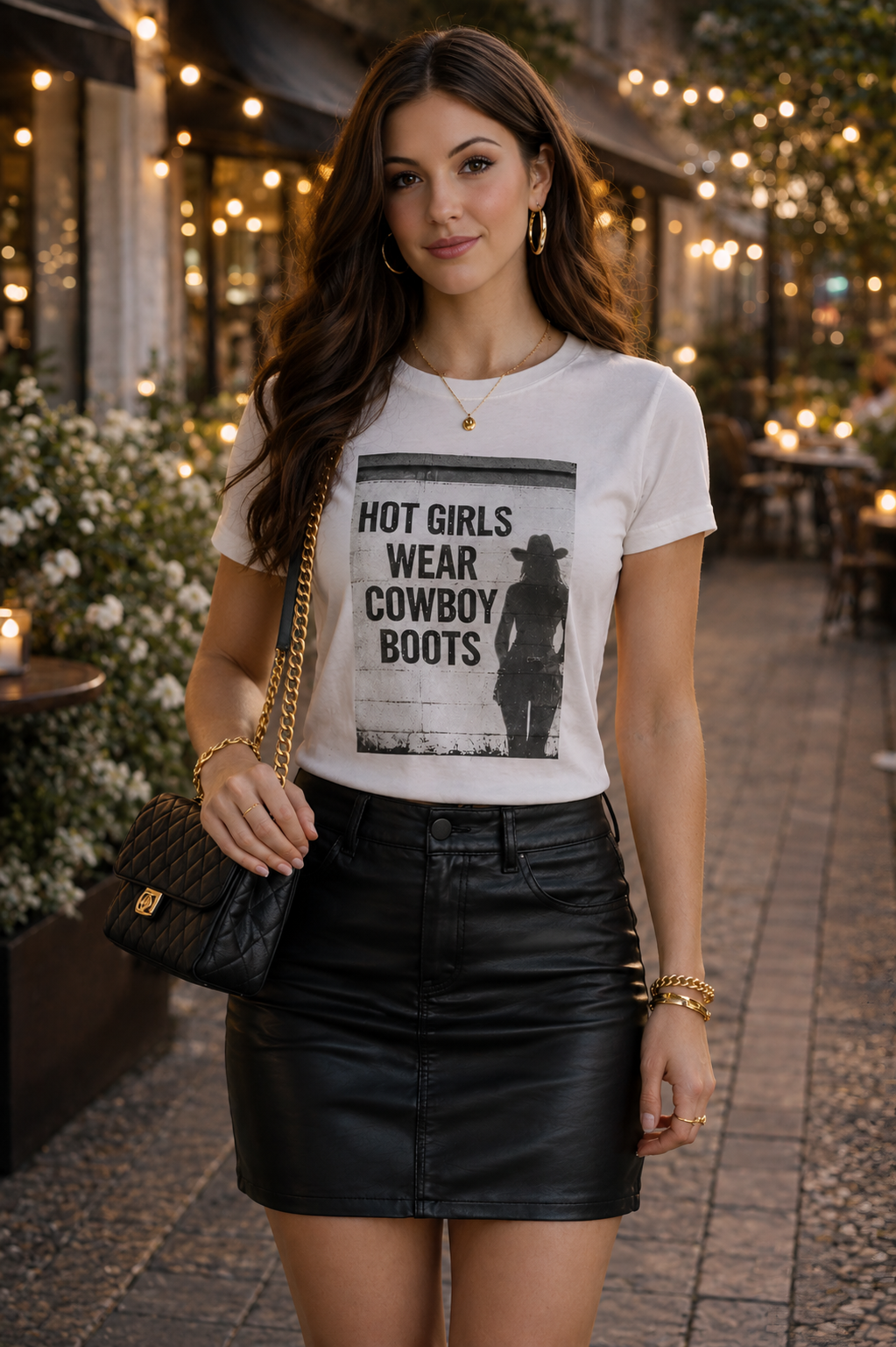 Hot Girls Wear Cowboy Boots Graphic Tee