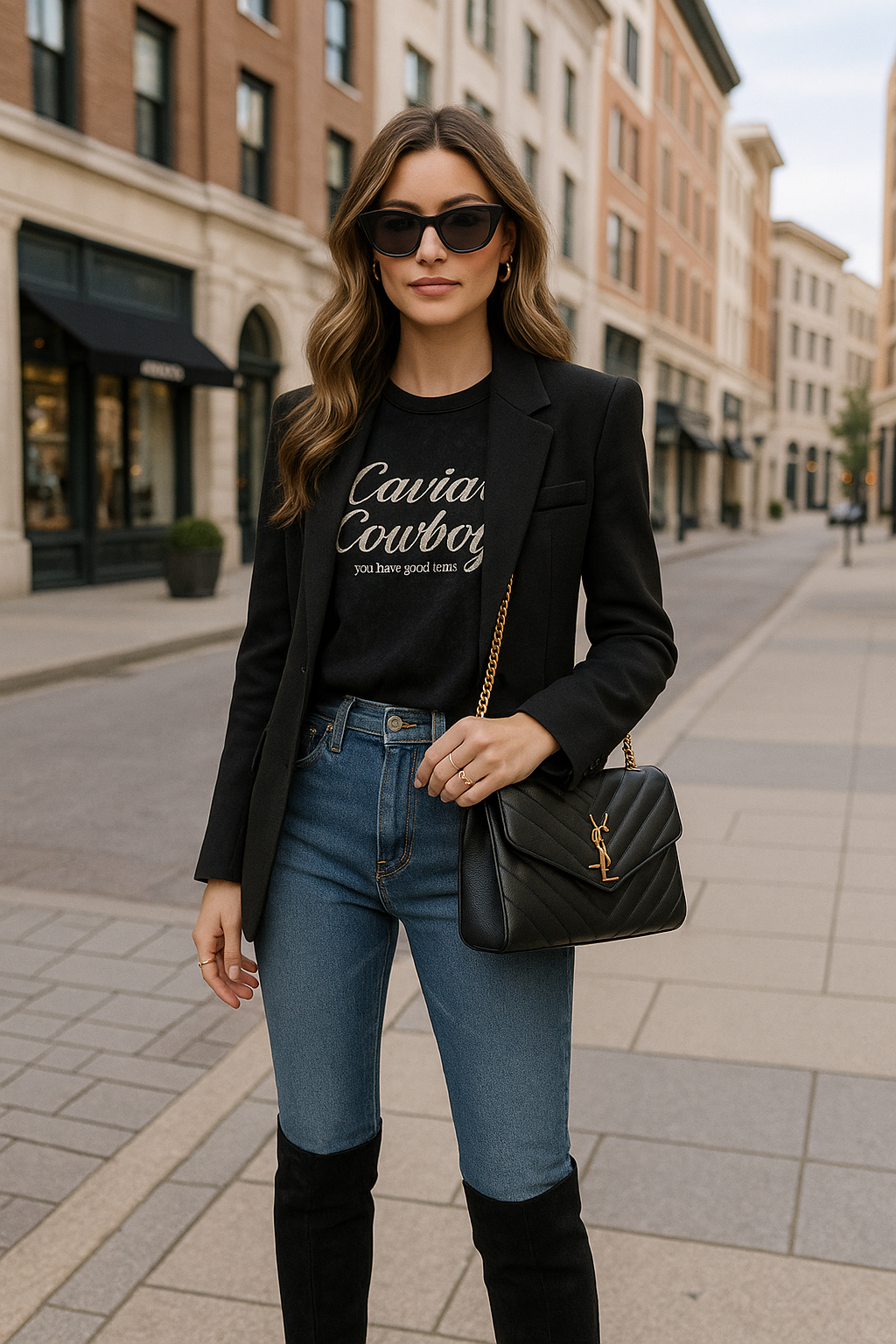 Caviar Cowboy Cropped Vintage Tee
