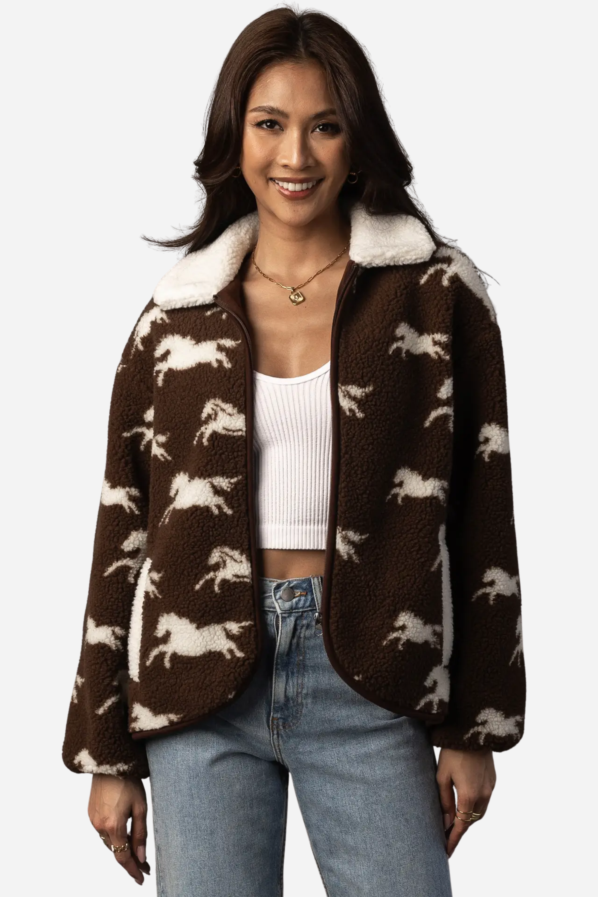 Cheyenne Sherpa Jacket - Chocolate