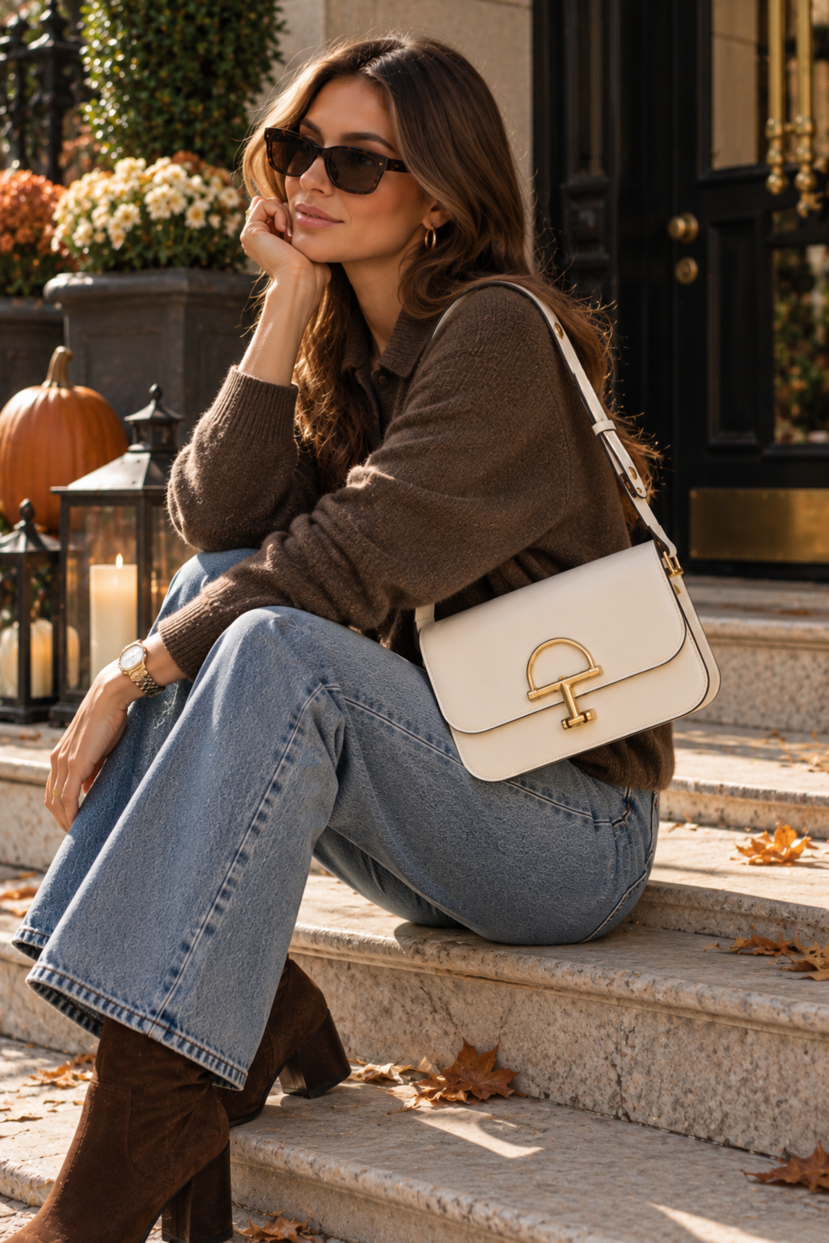 Chloe Bit Shoulder Bag - Ivory