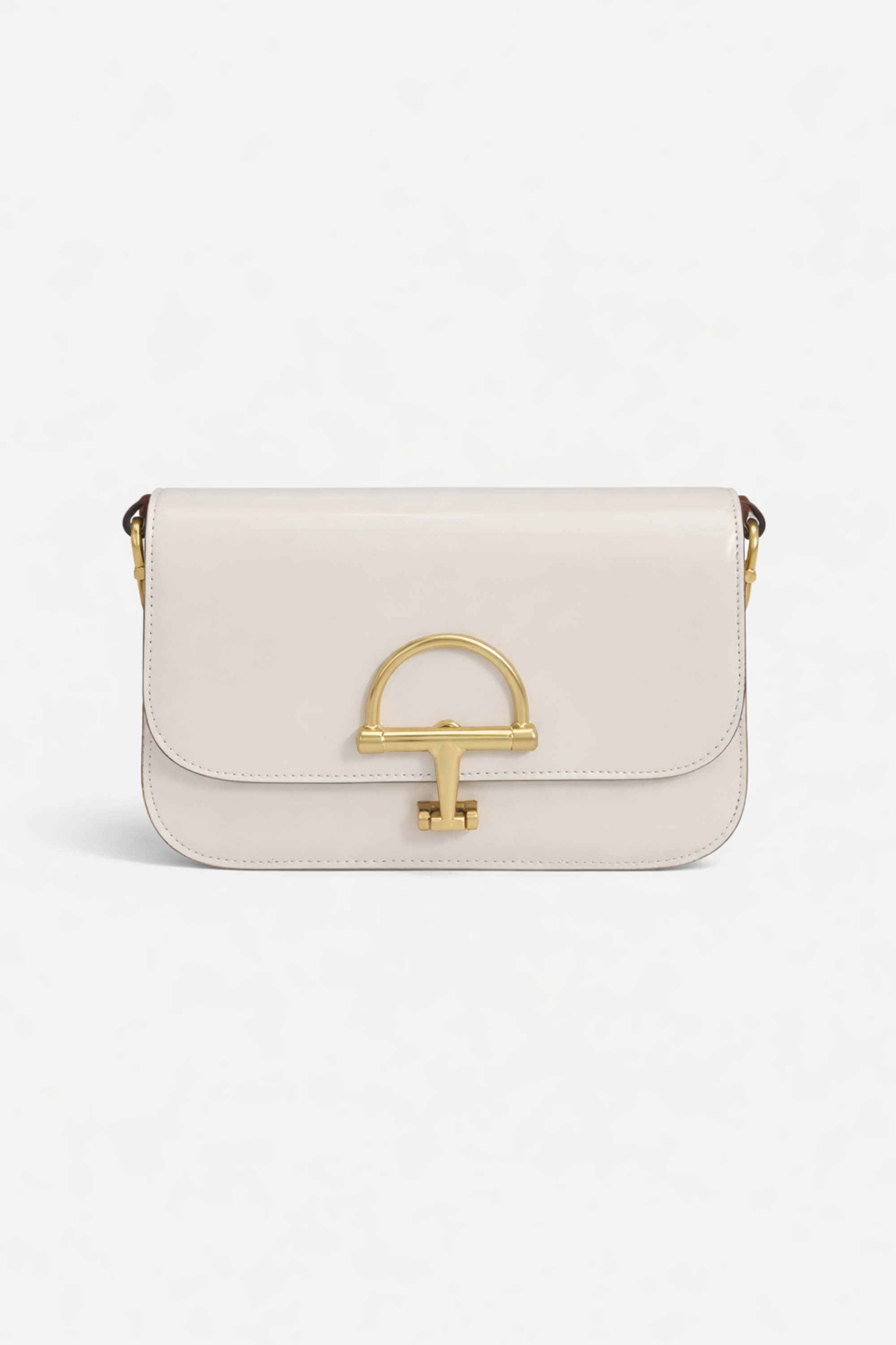 Chloe Horse Bit Shoulder Bag - Ivory