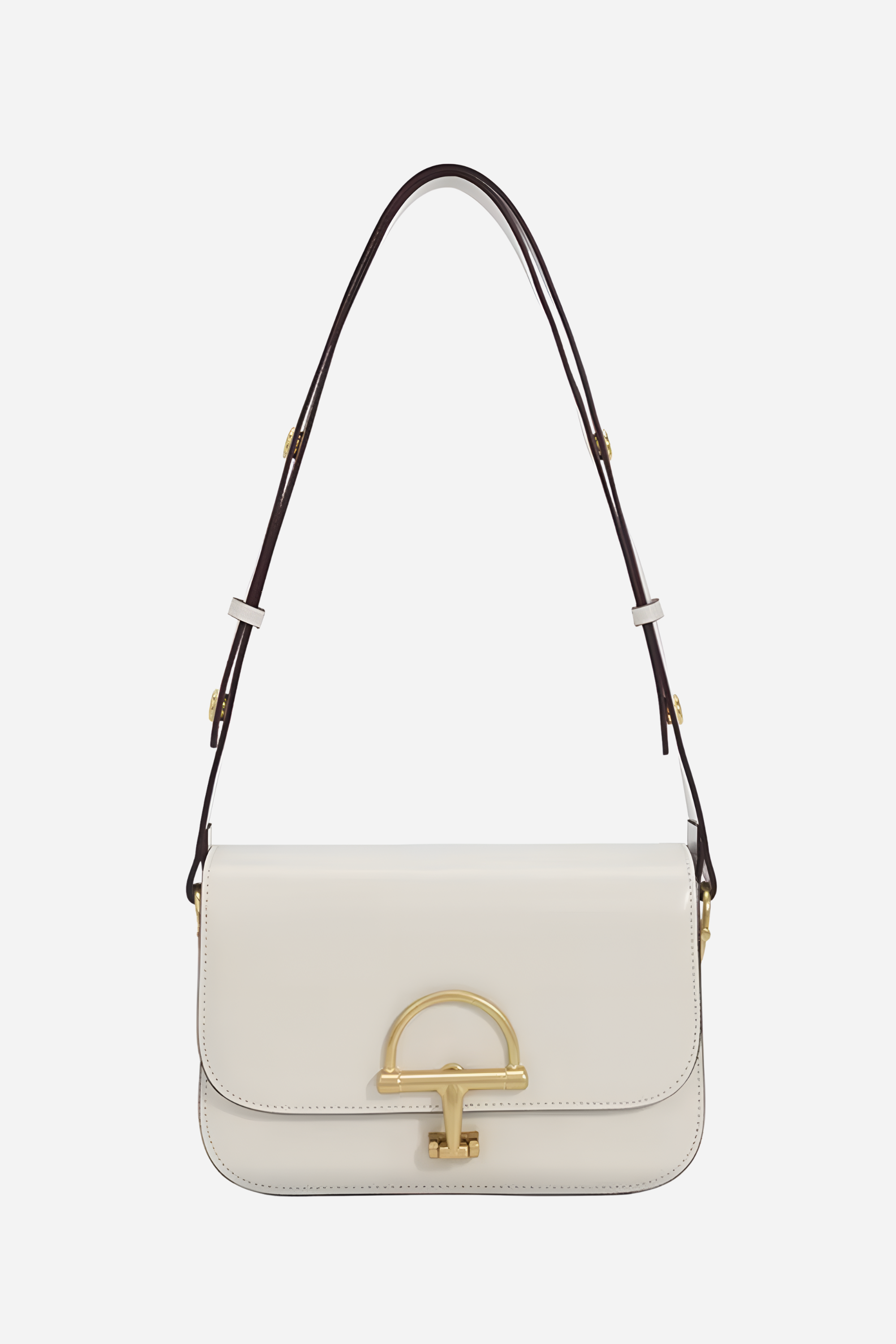 Chloe Horse Bit Shoulder Bag - Ivory
