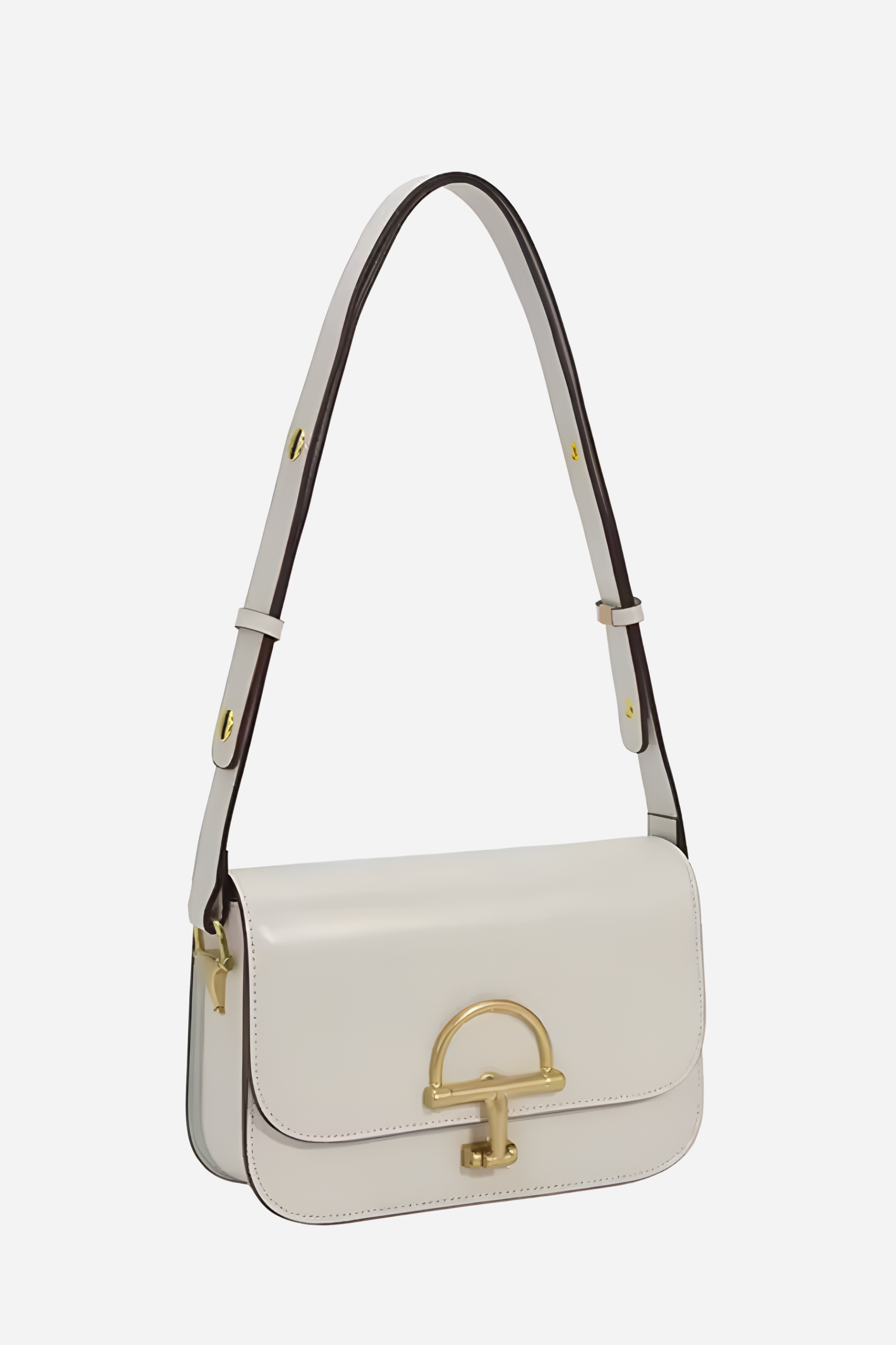 Chloe Horse Bit Shoulder Bag - Ivory