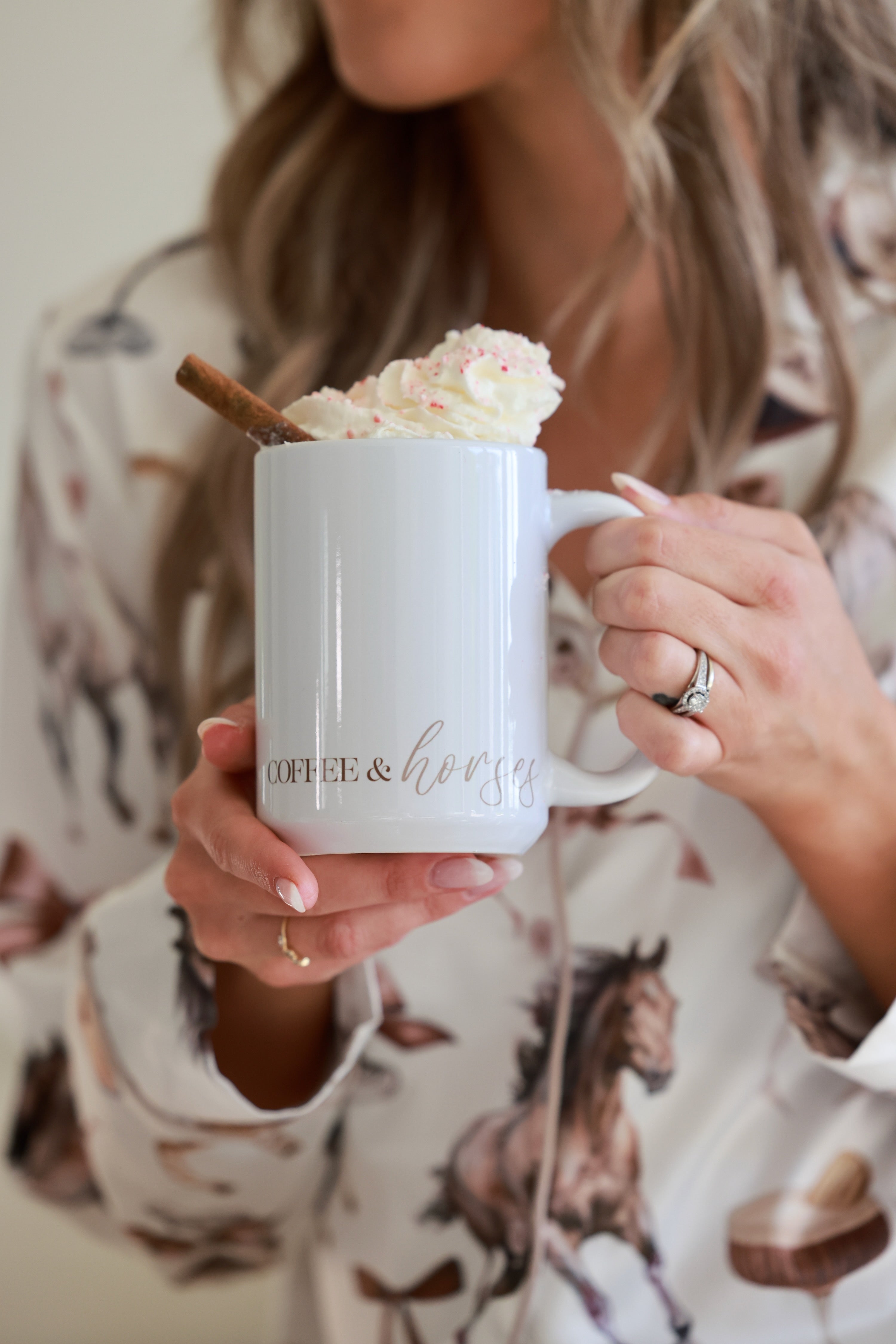 wildwood landing stylish equestrian coffee and horses mug