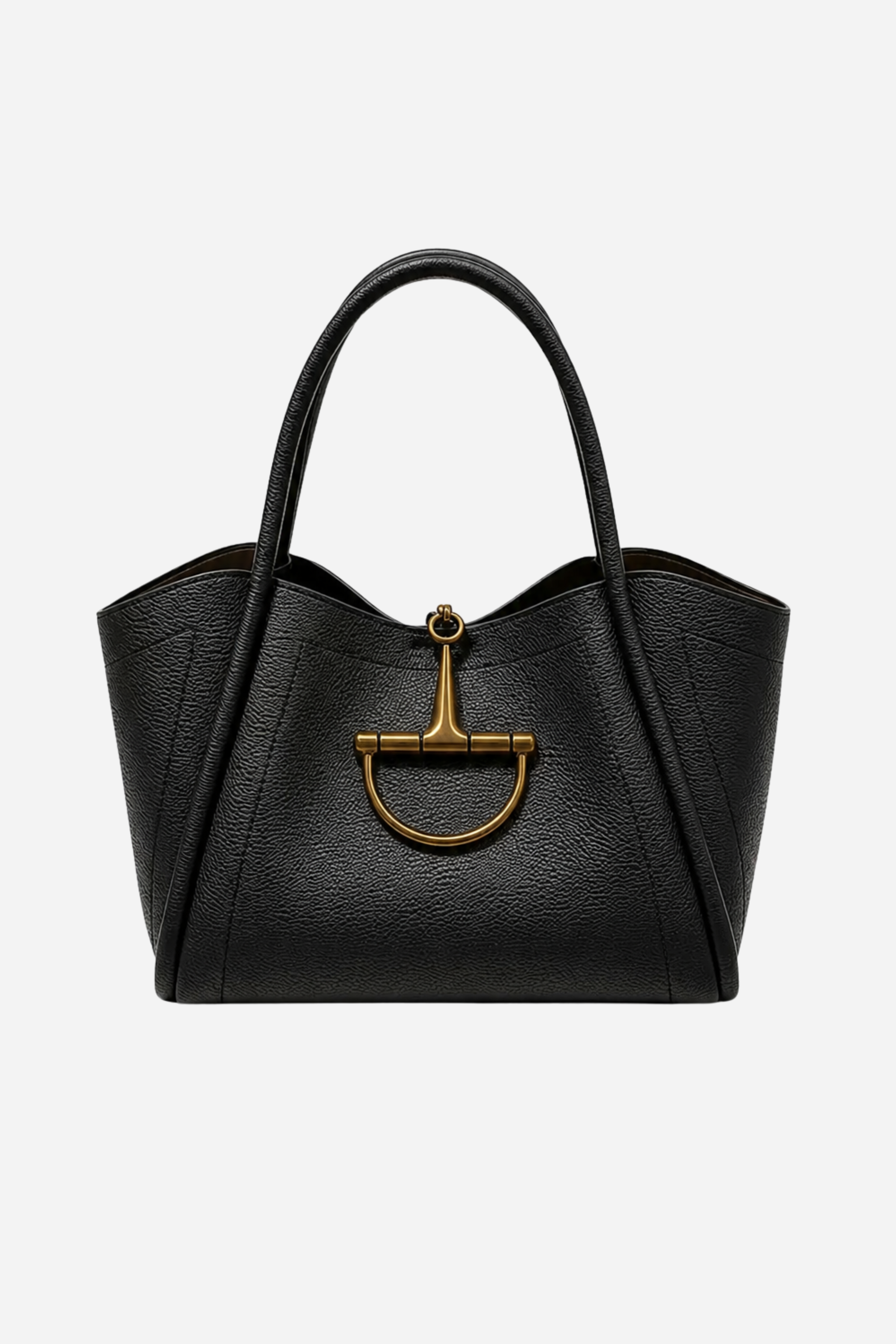 Collette Leather Saddle Bag - Black