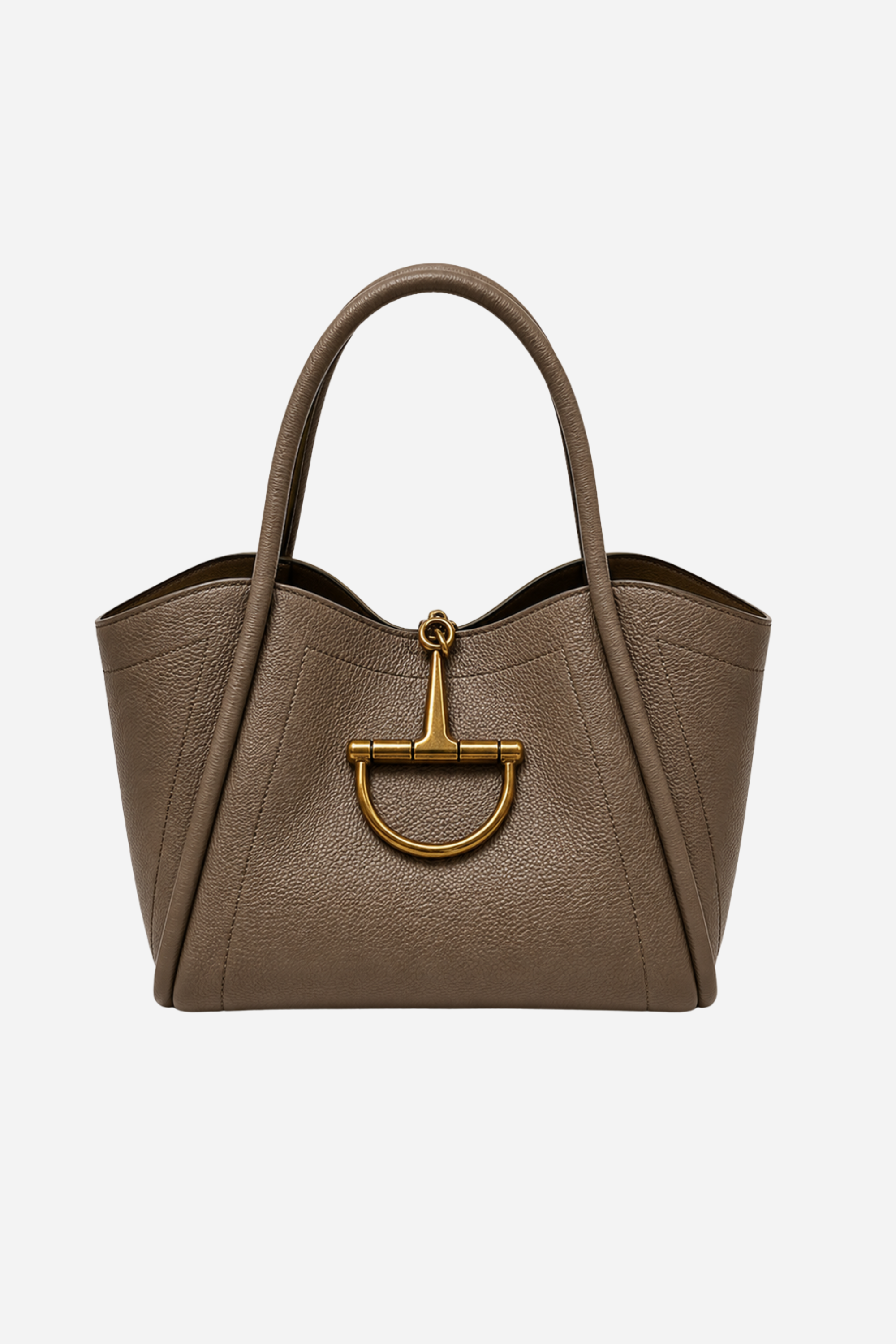 Collette Leather Saddle Bag - Mushroom