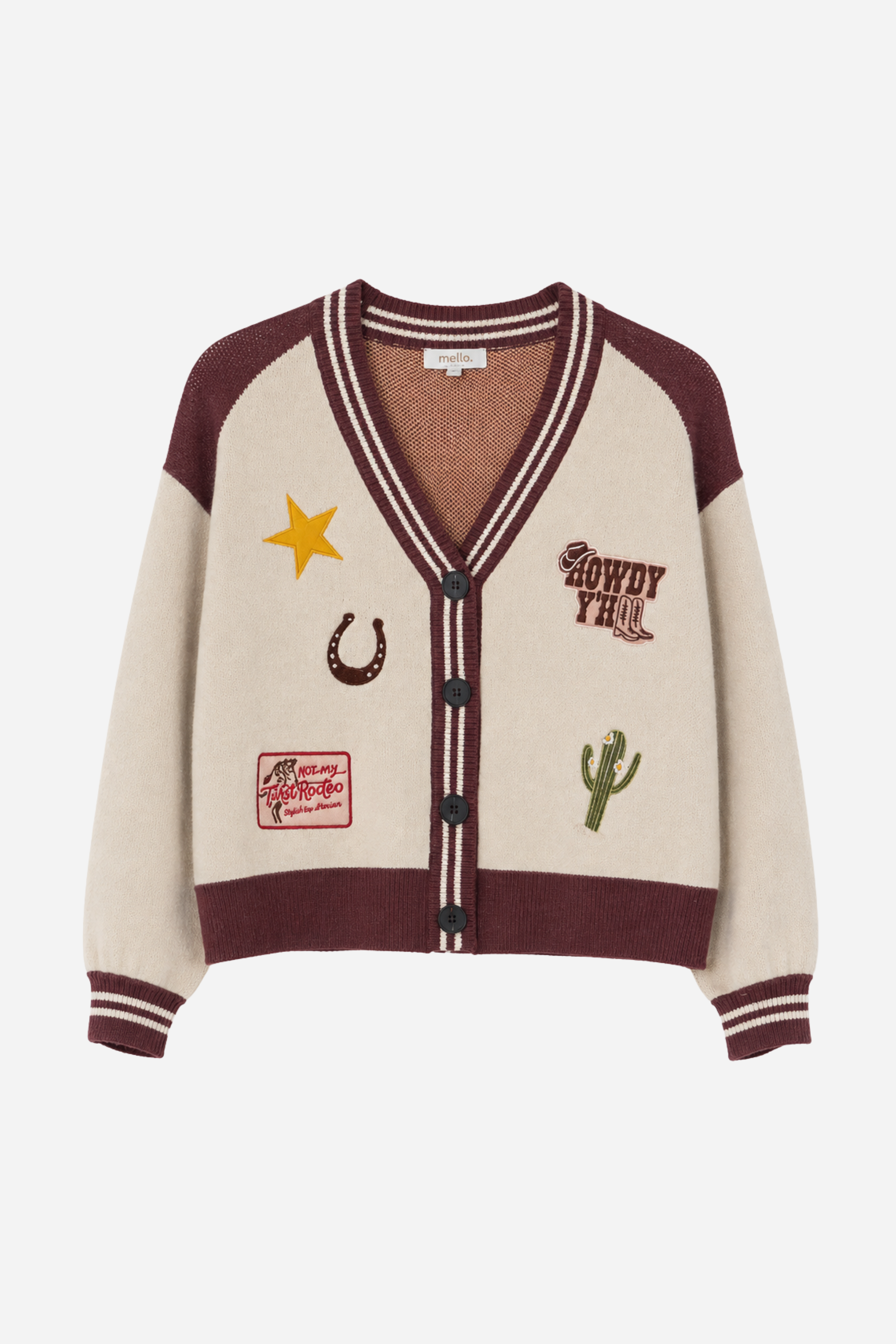 Cowboy Charm Patch Cardigan