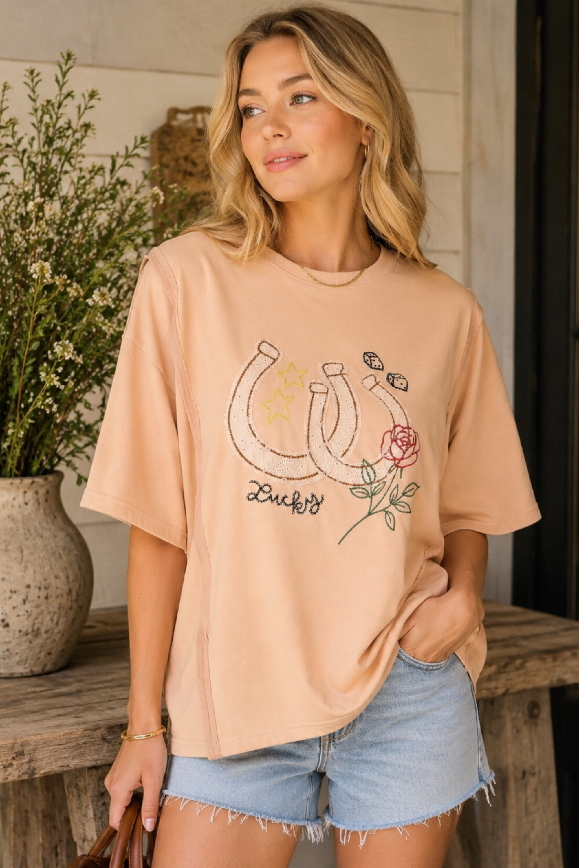 Cowgirl Charm Embroidered Tee