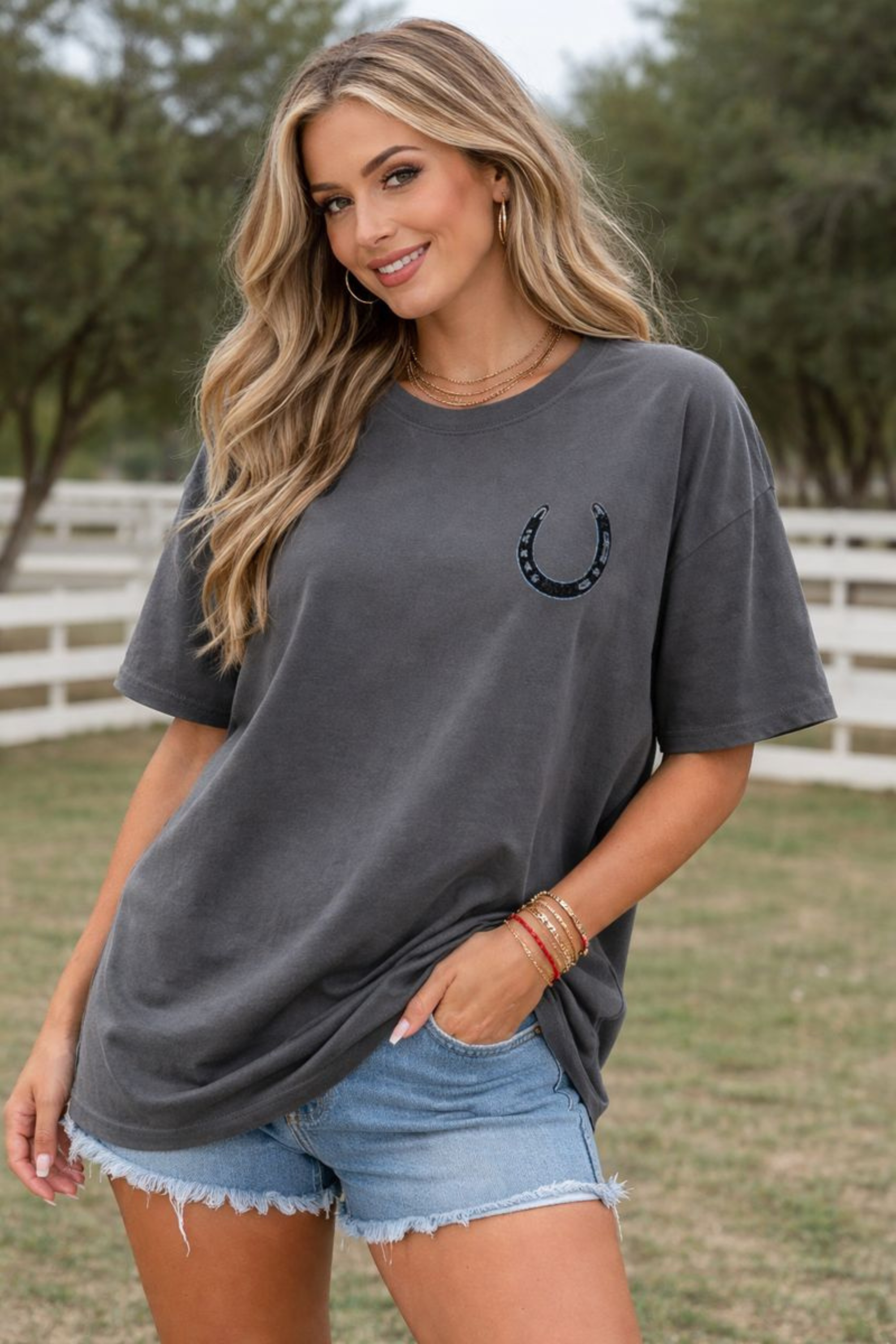 Midnight Cowgirl Era Oversized Tee