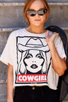 Country Deep Tees Stylish Equestrian Cowgirl Relaxed Cropped Tee