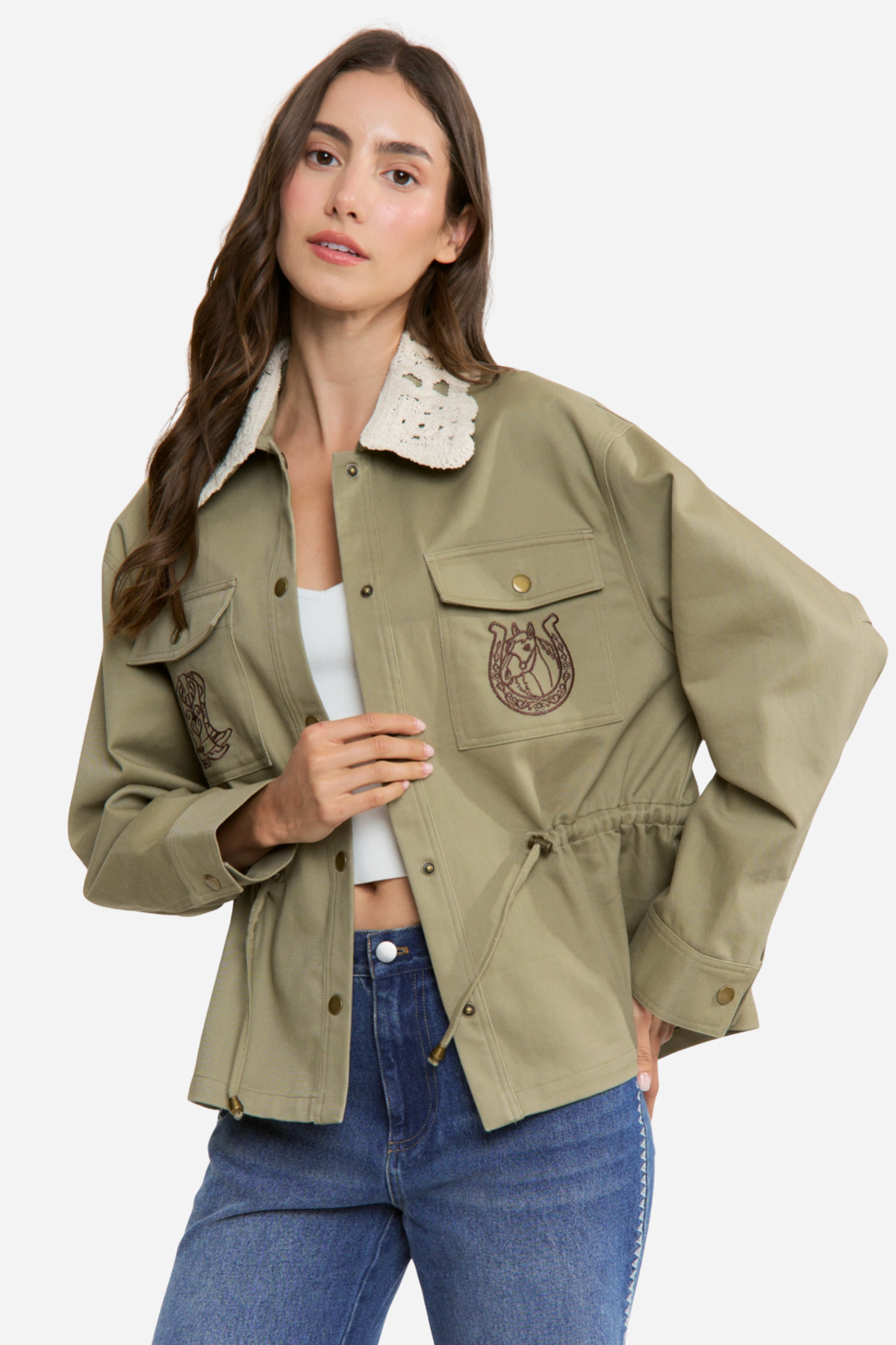 Dakota Embroidered Utility Jacket