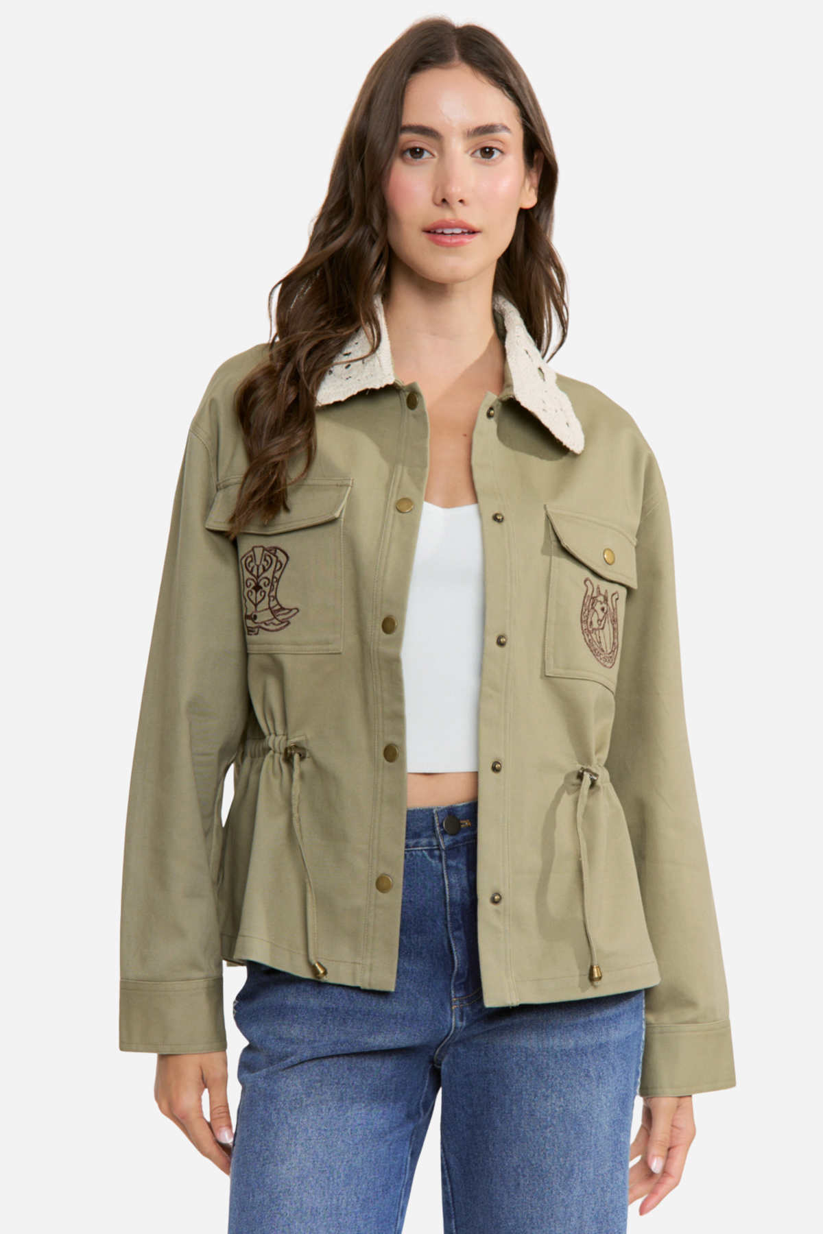 Dakota Embroidered Utility Jacket