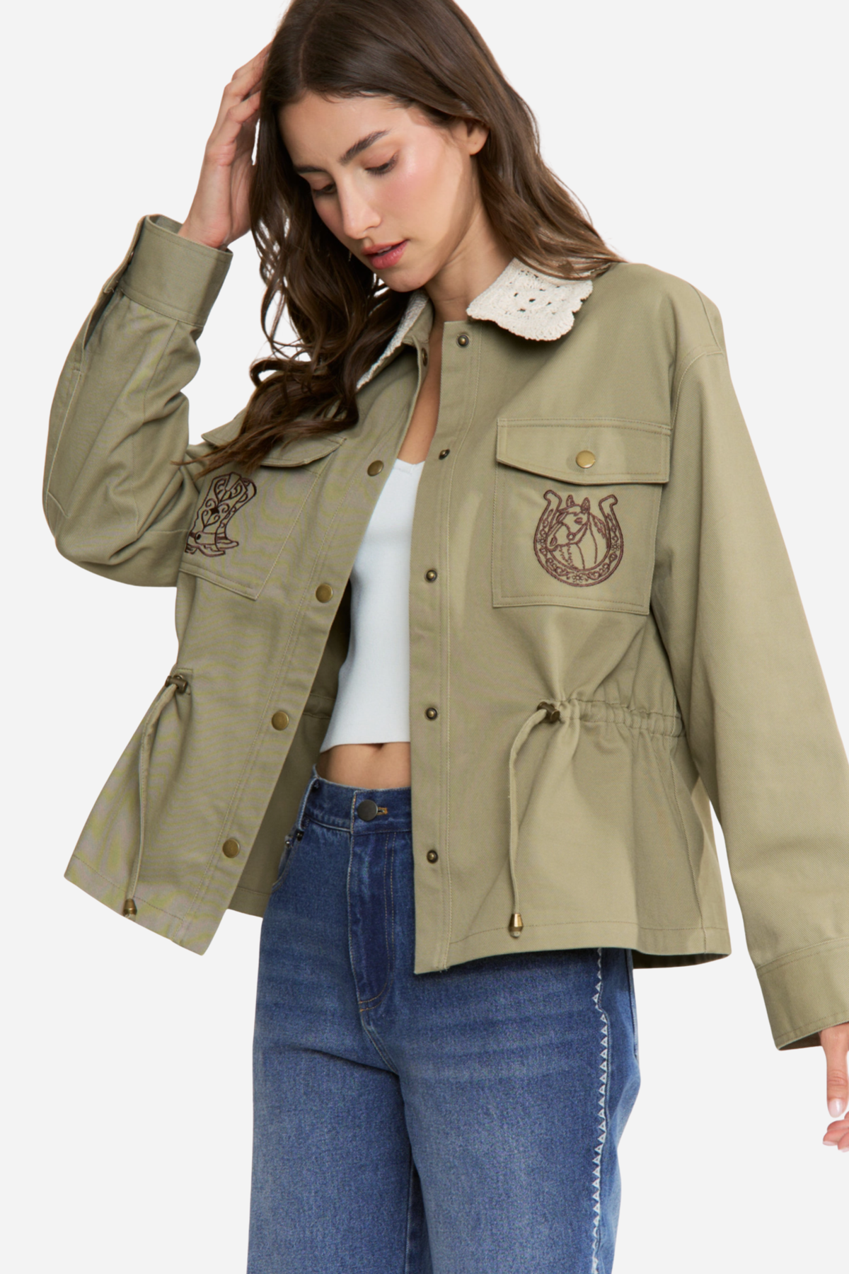 Dakota Embroidered Utility Jacket