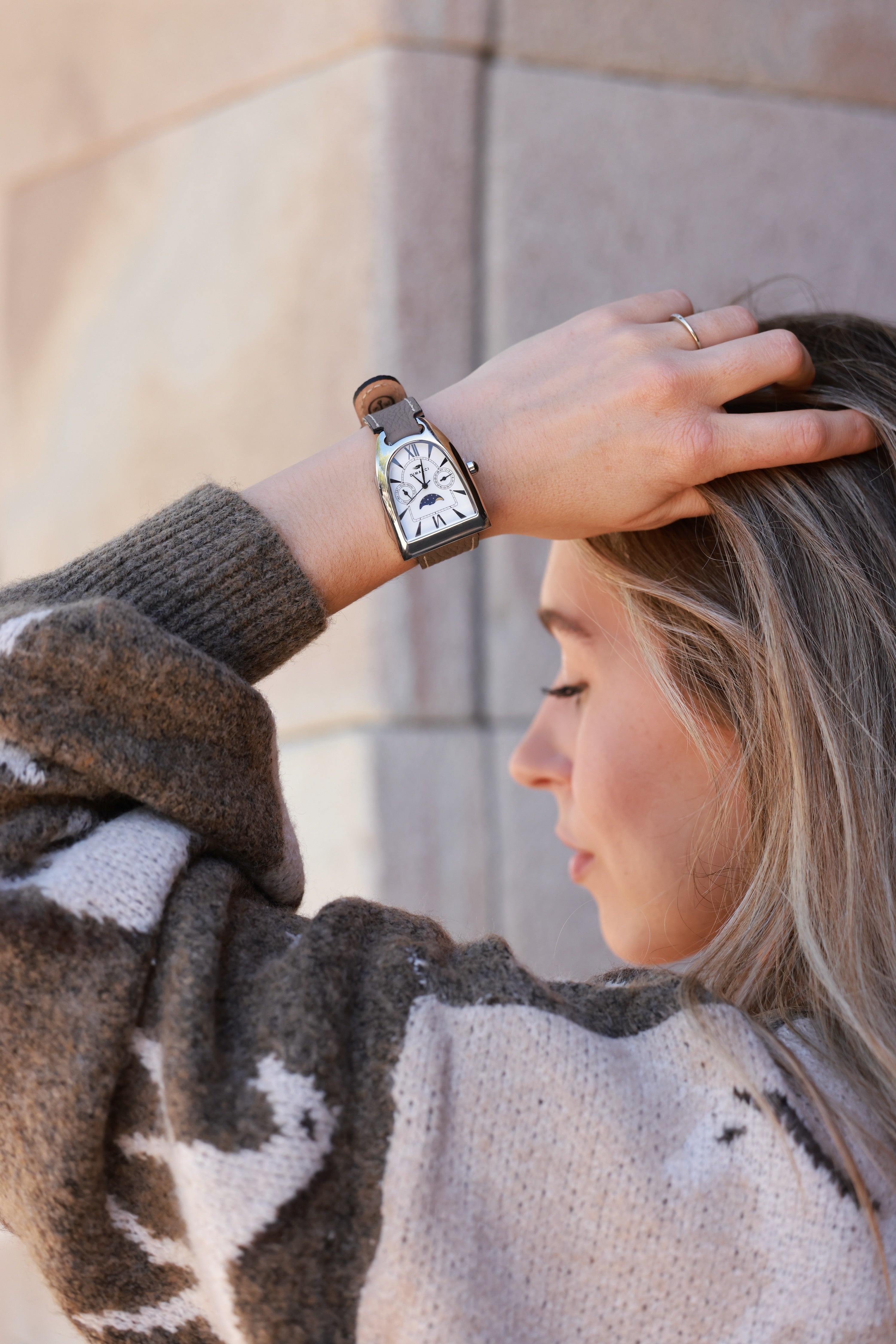 dimacci stylish equestrian deauville stirrup boyfriend watch