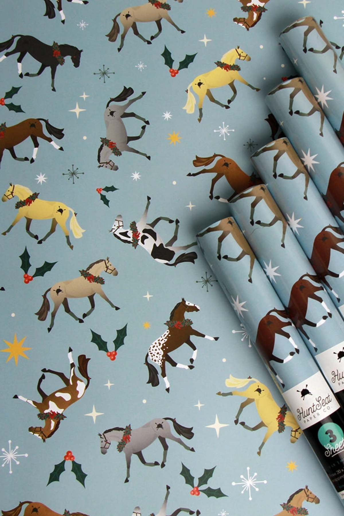 Deck The Stalls Holiday Gift Wrap Sheets