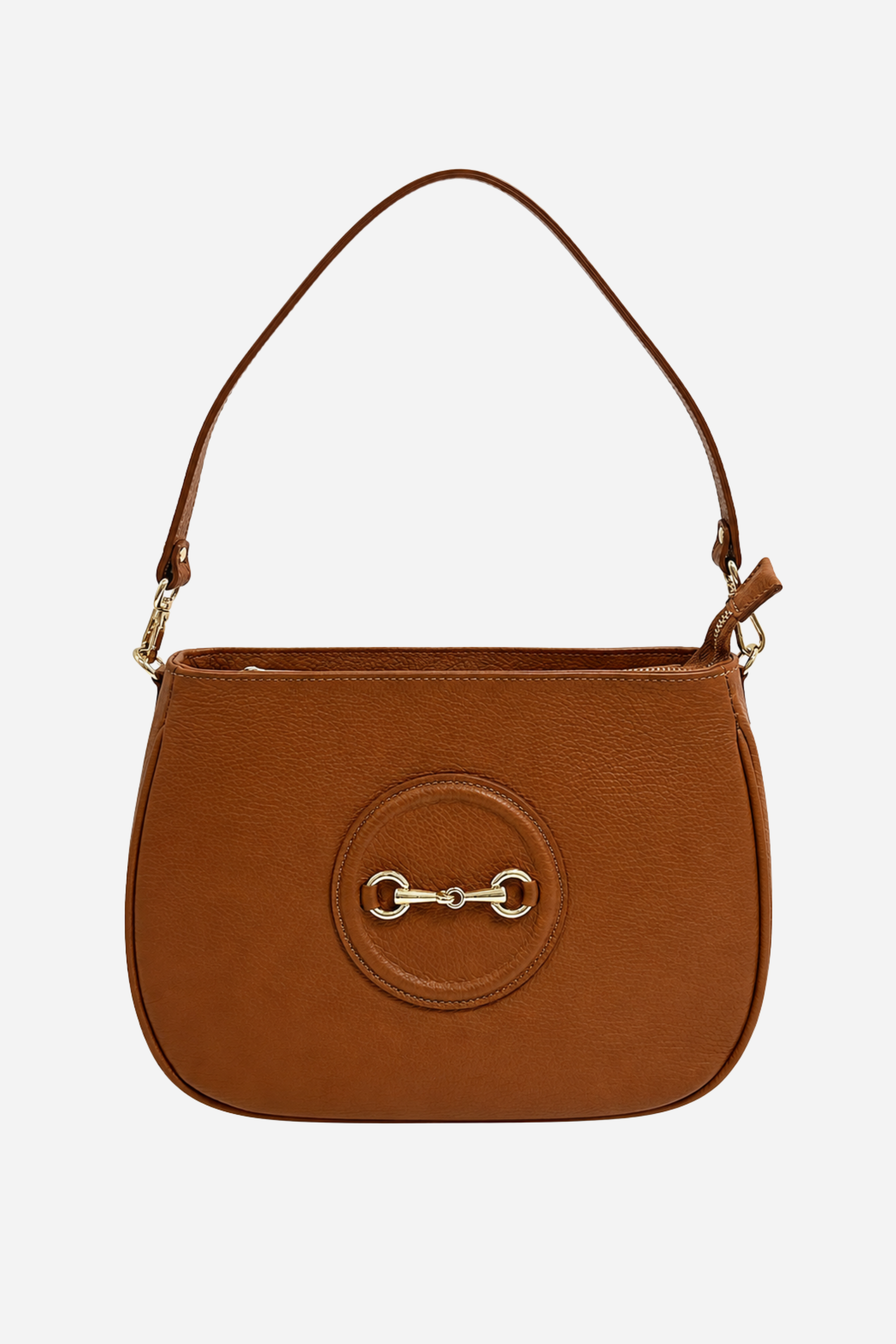 Della Leather Shoulder Bag - Camel