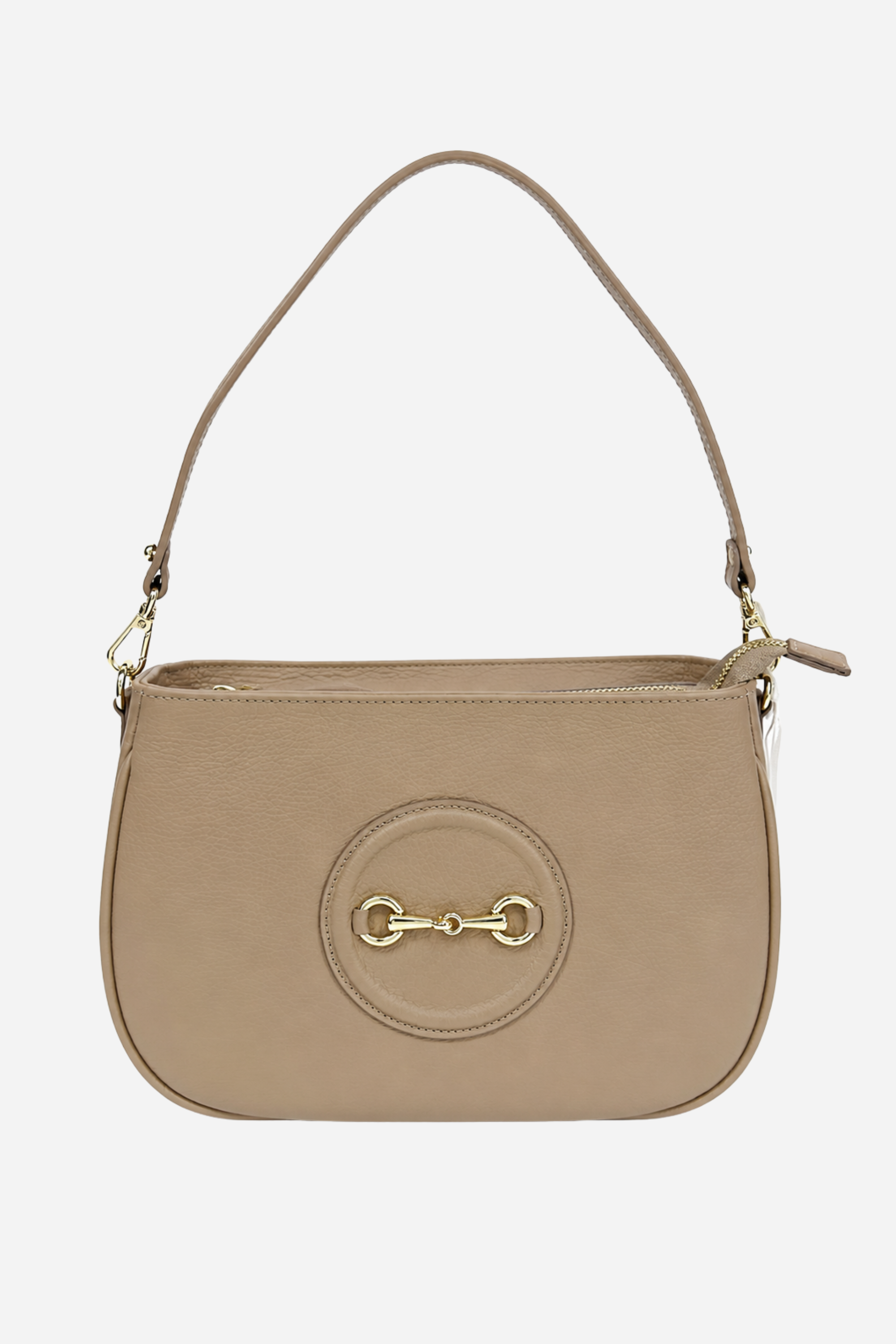 Della Leather Shoulder Bag - Taupe