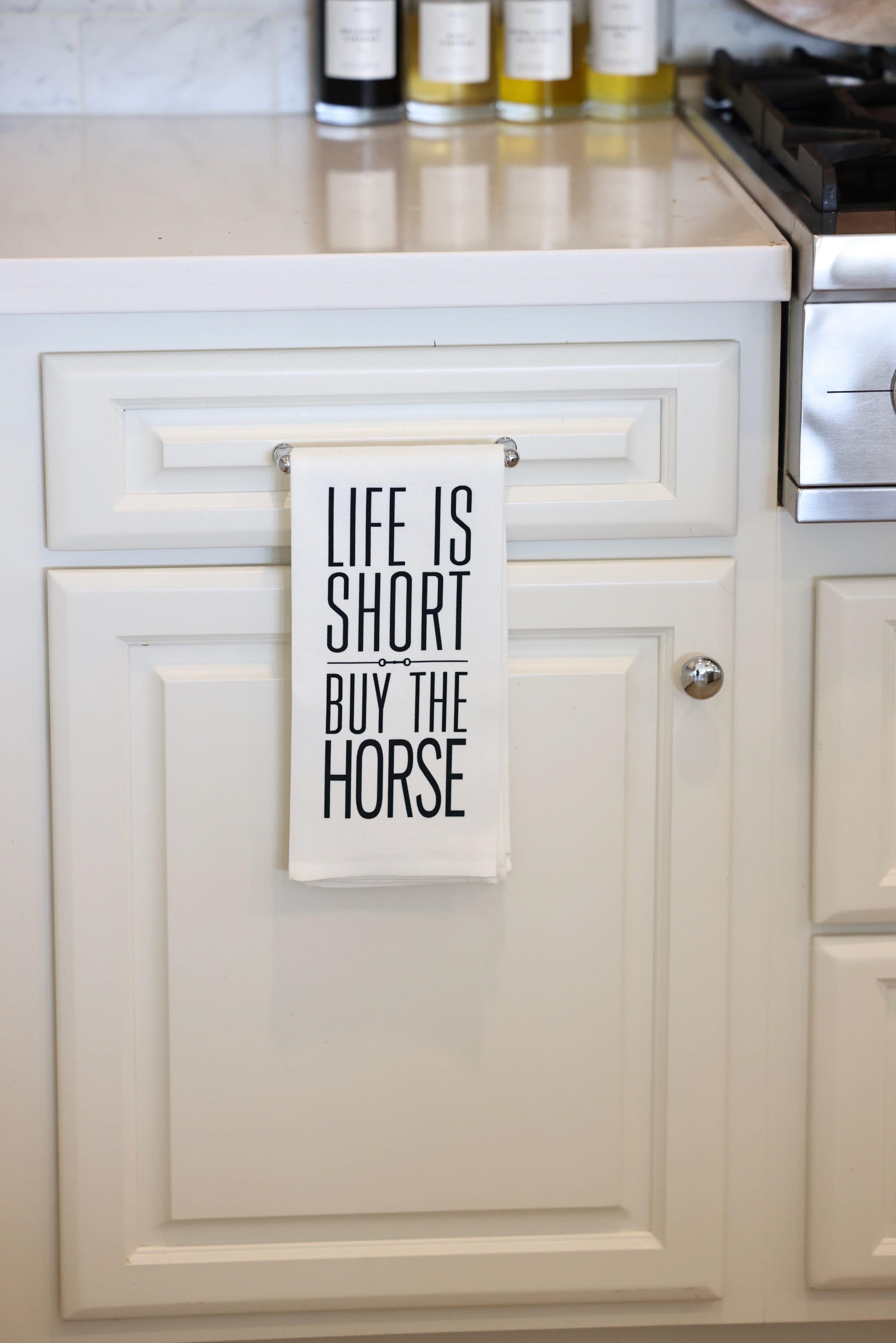 Life Is Short, Buy The Horse Hand Towel