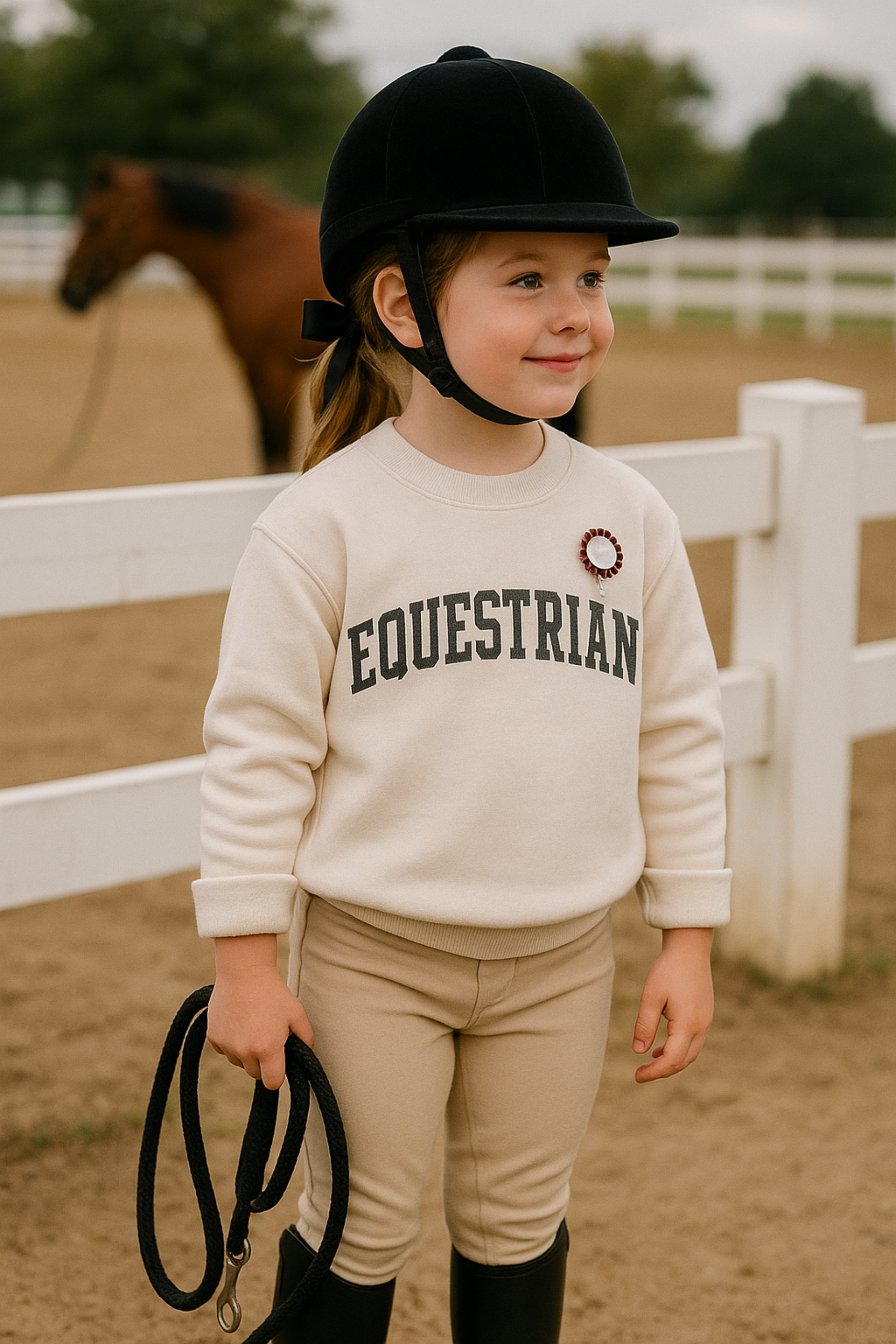 Equestrian Youth Sweatshirt - Heather Dust