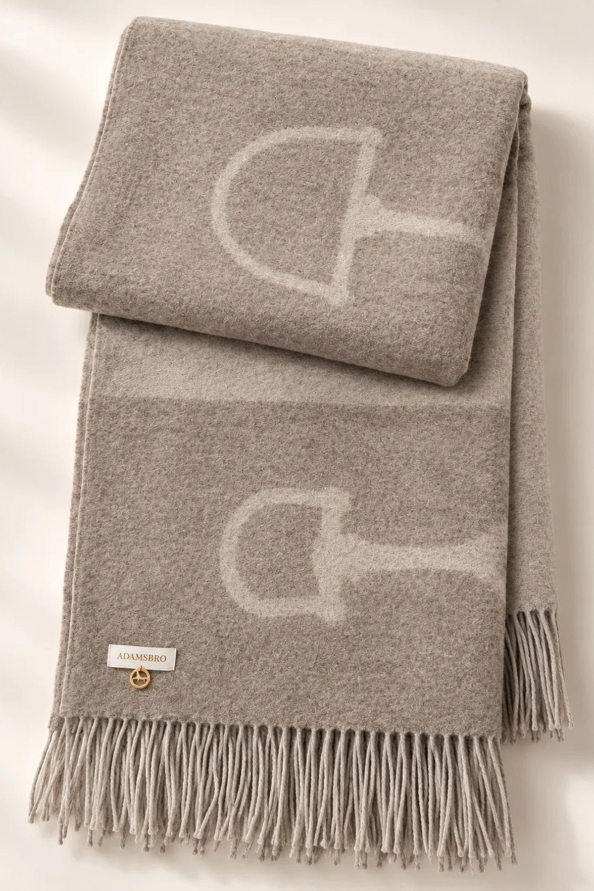 Equine Cashmere Throw - Taupe