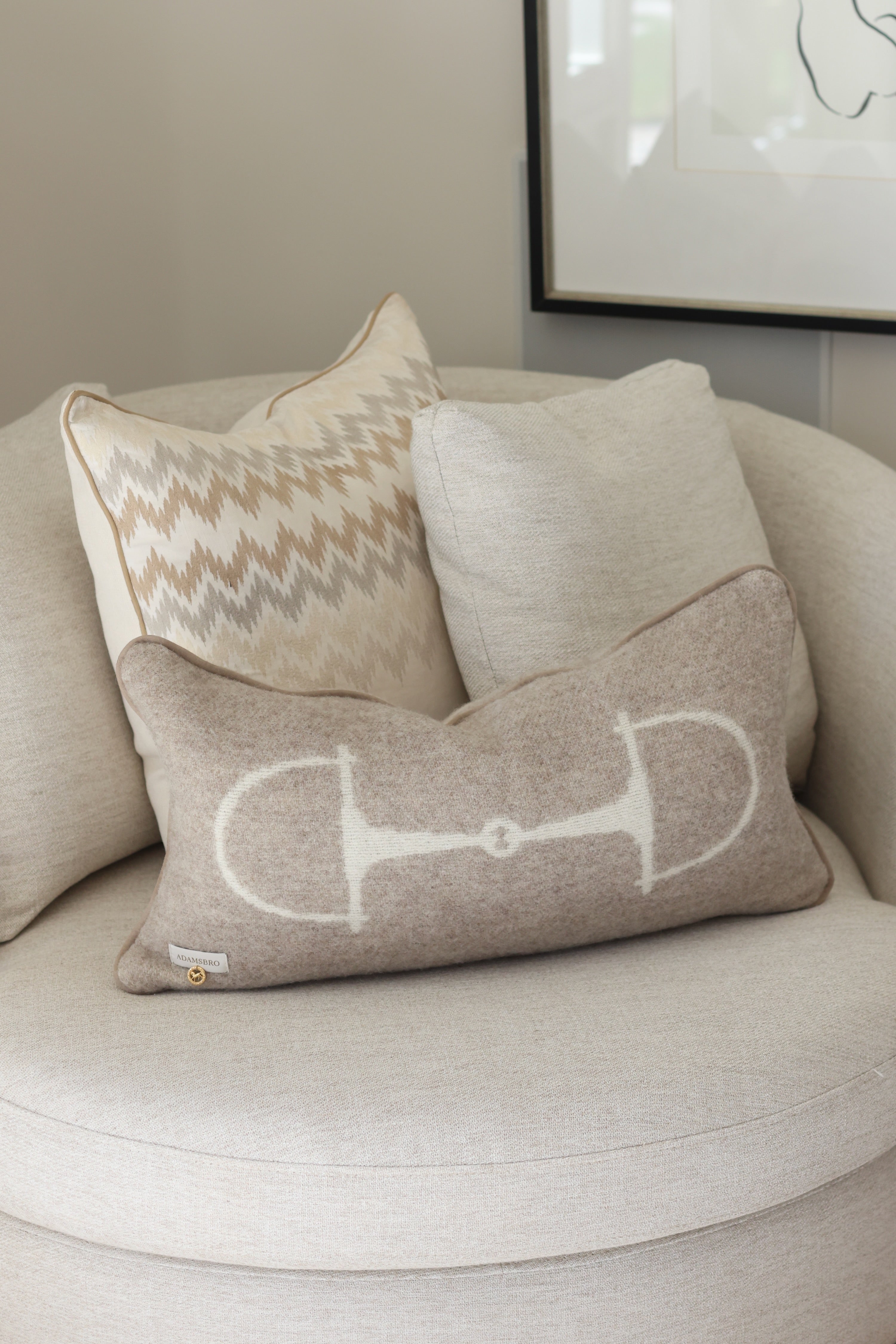 Equine Lumbar Wool Pillow - Vanilla Bean