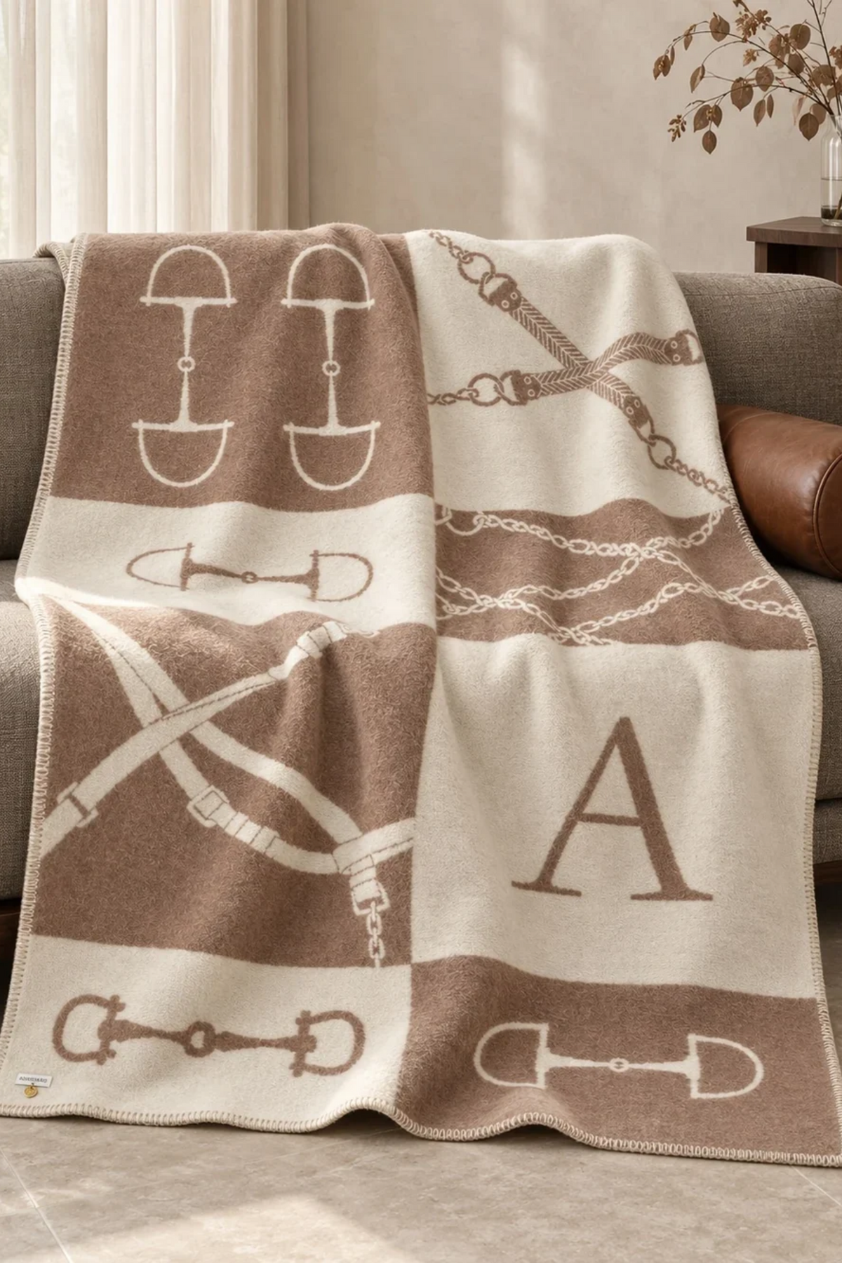 Equine Wool Throw - Spice