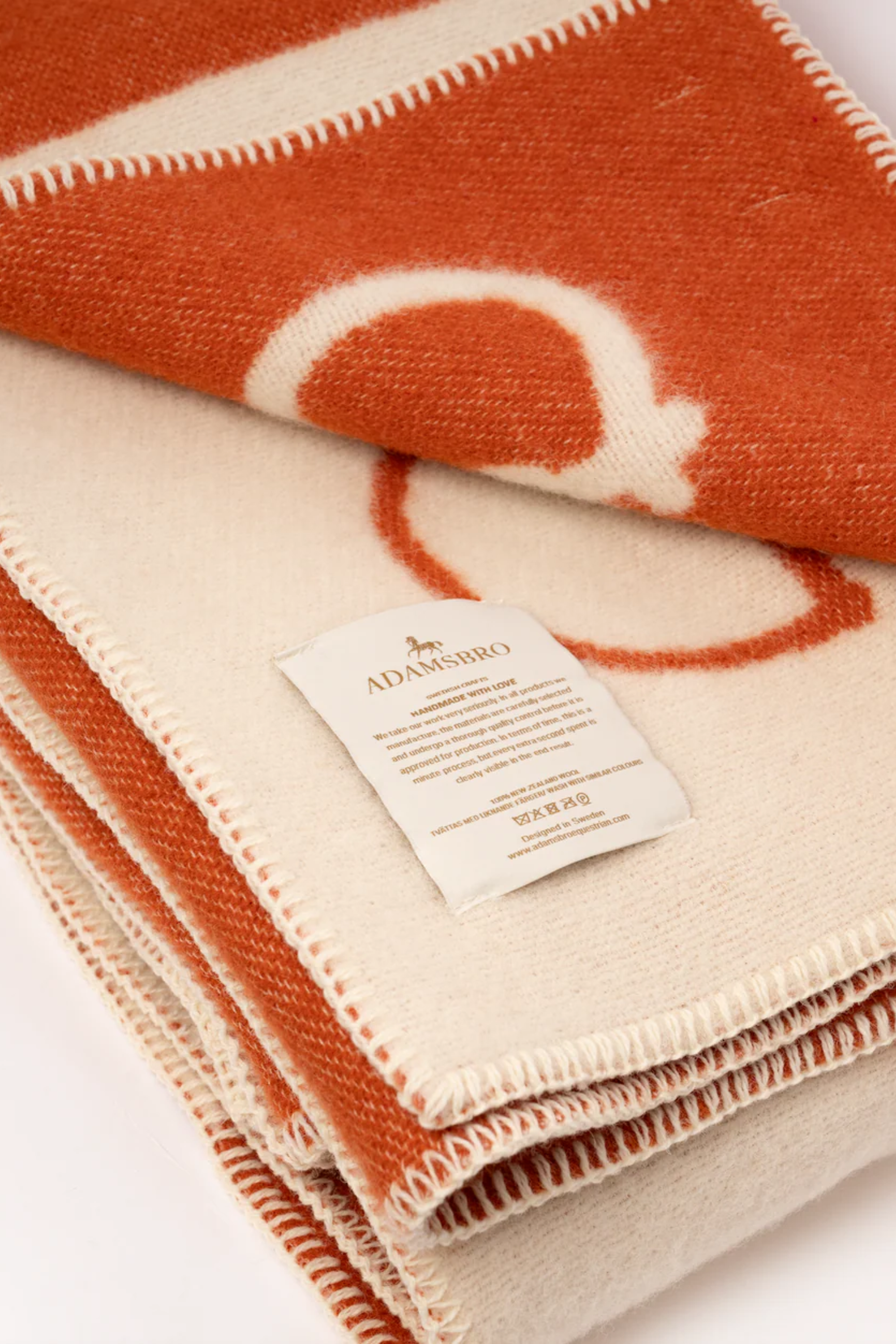 Equine Wool Throw - Tangelo