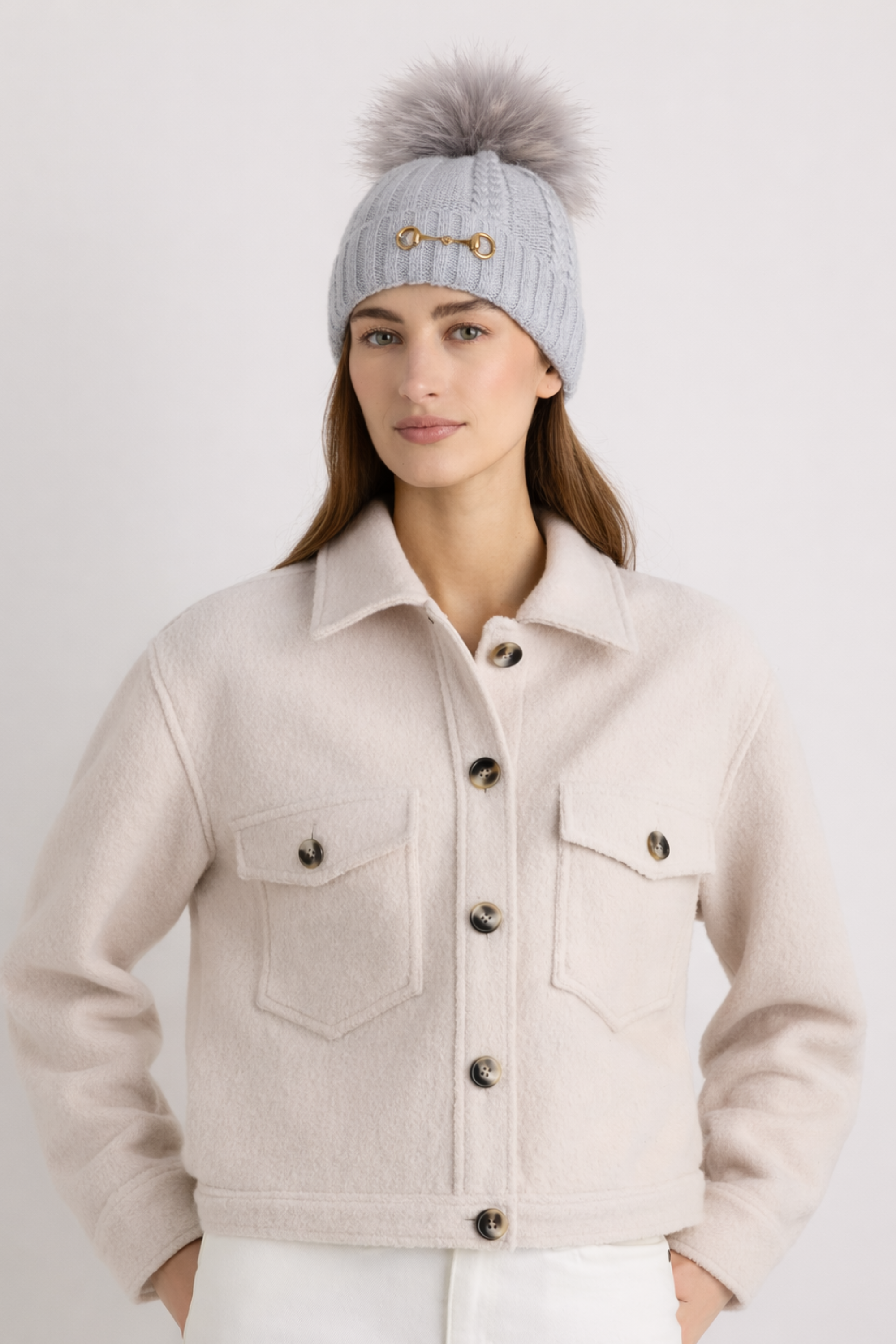 Evie Beanie - Light Grey