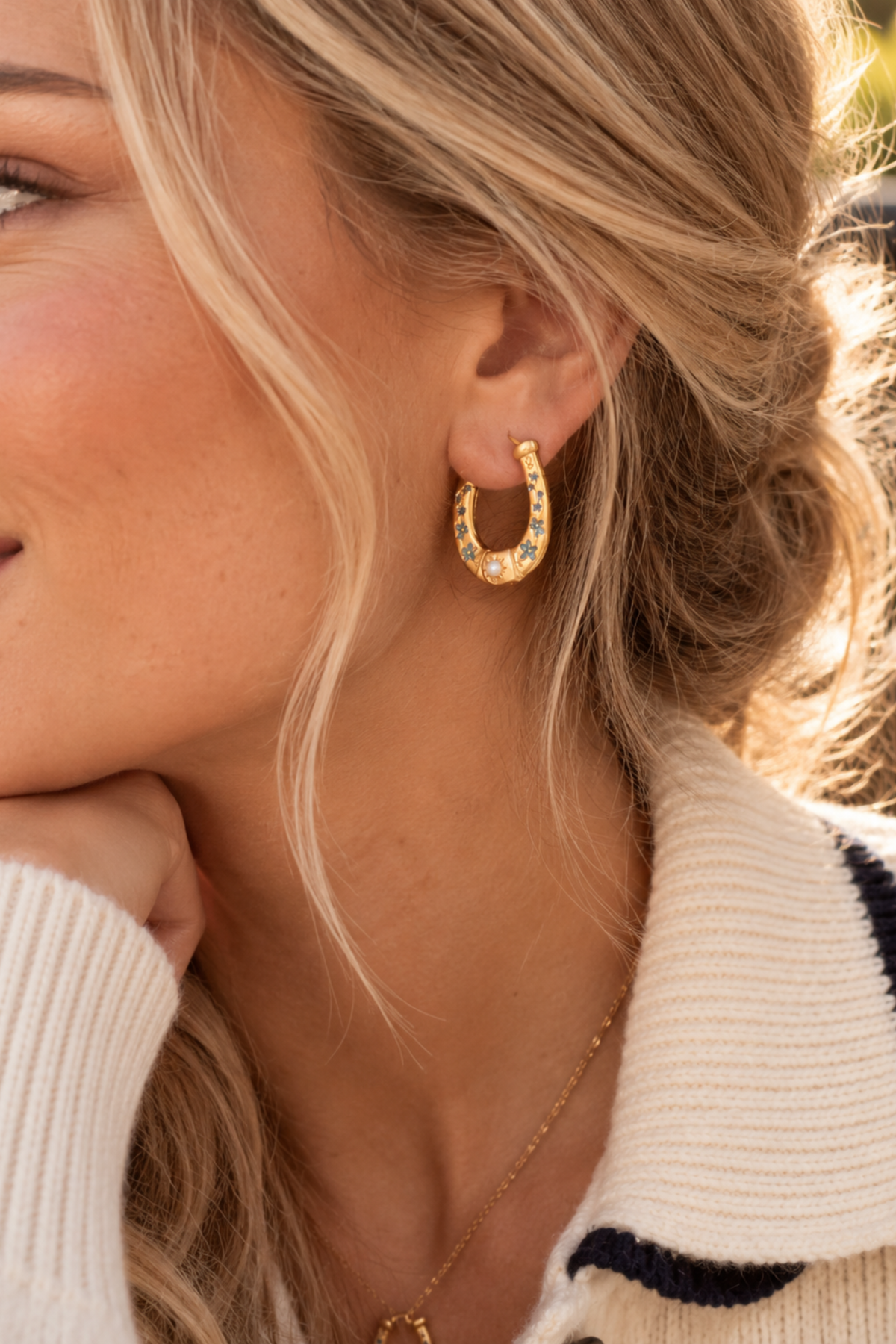Fable Horseshoe Hoop Earrings