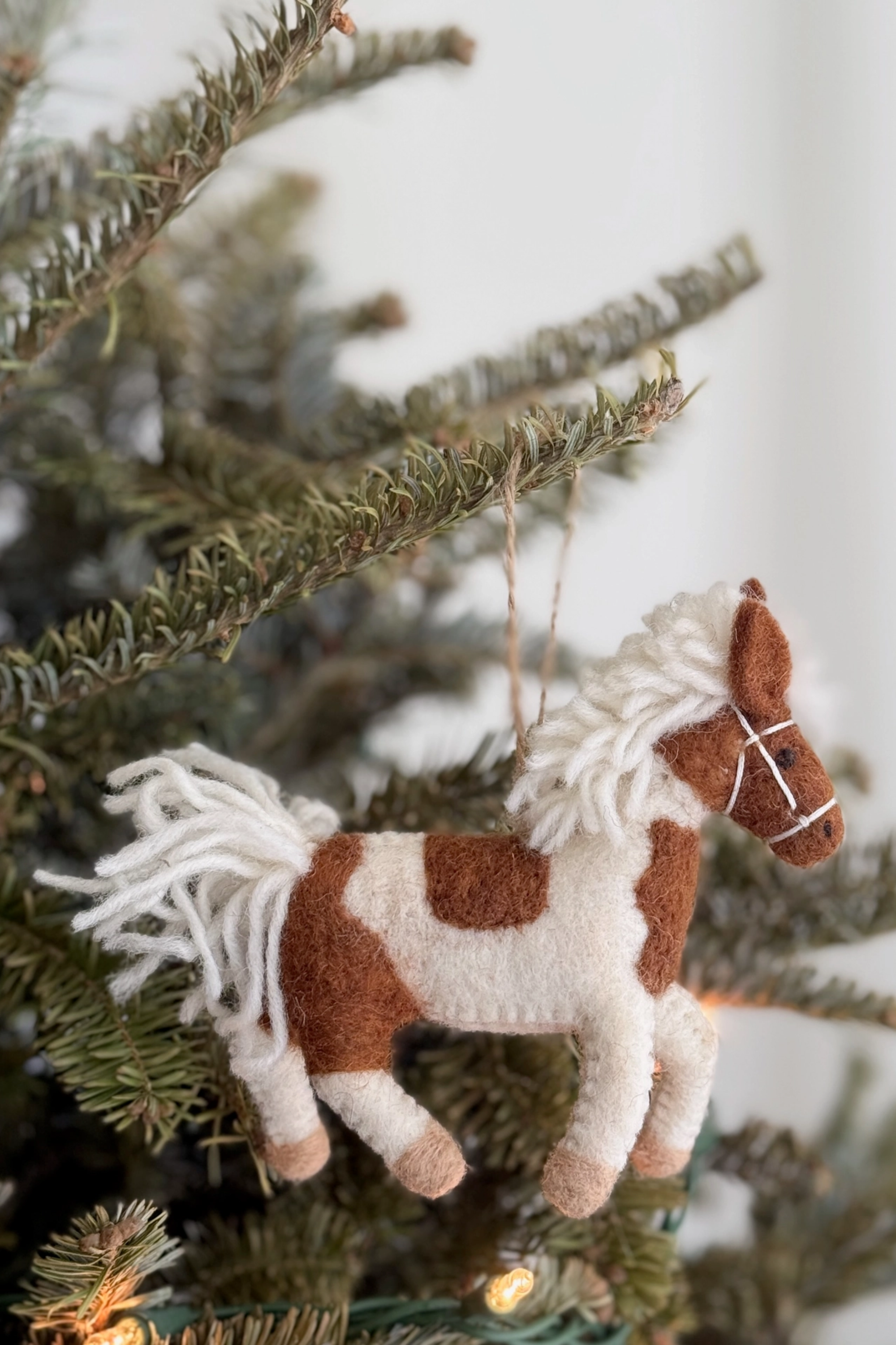Felt Horse Ornament - Calico