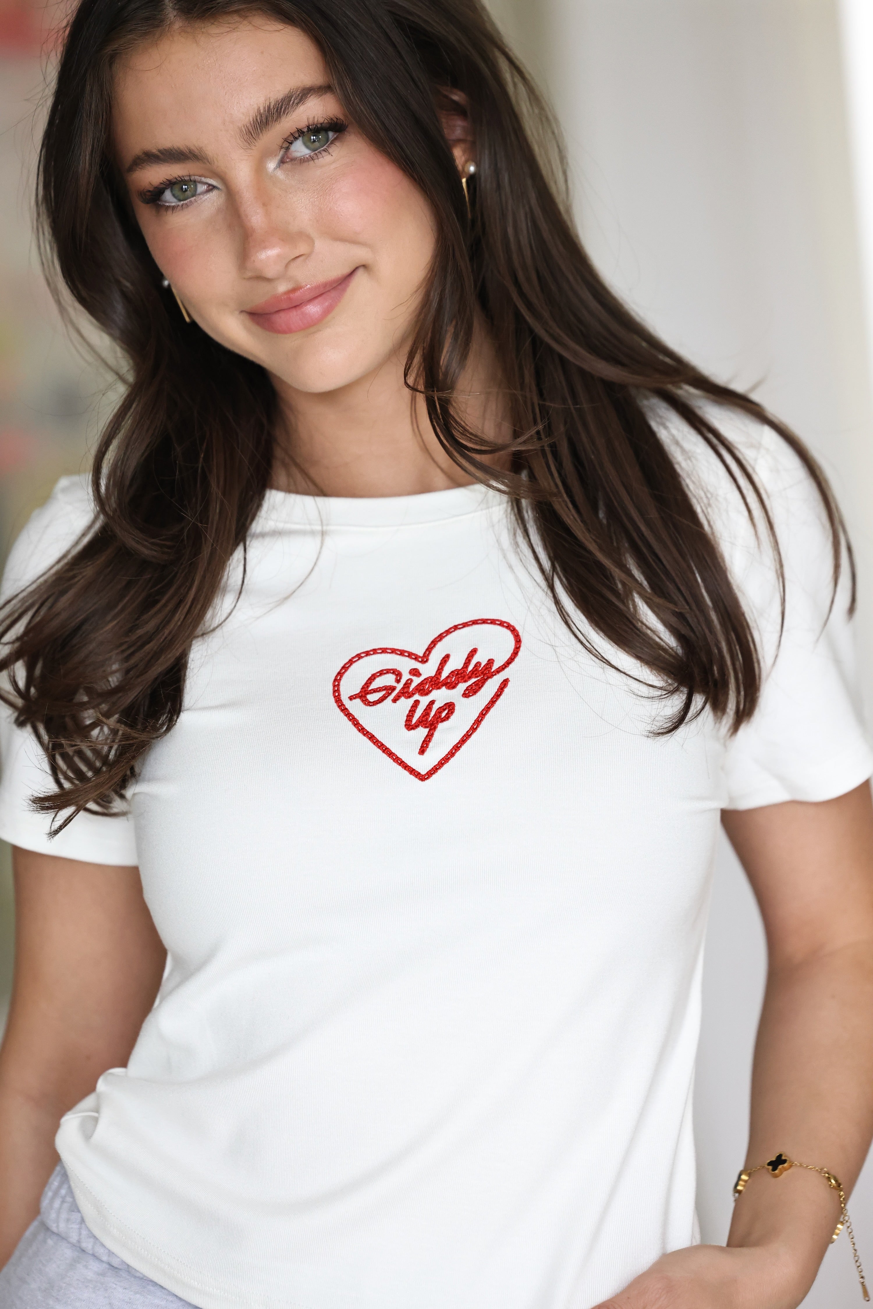 Giddy Up Embroidered Tee