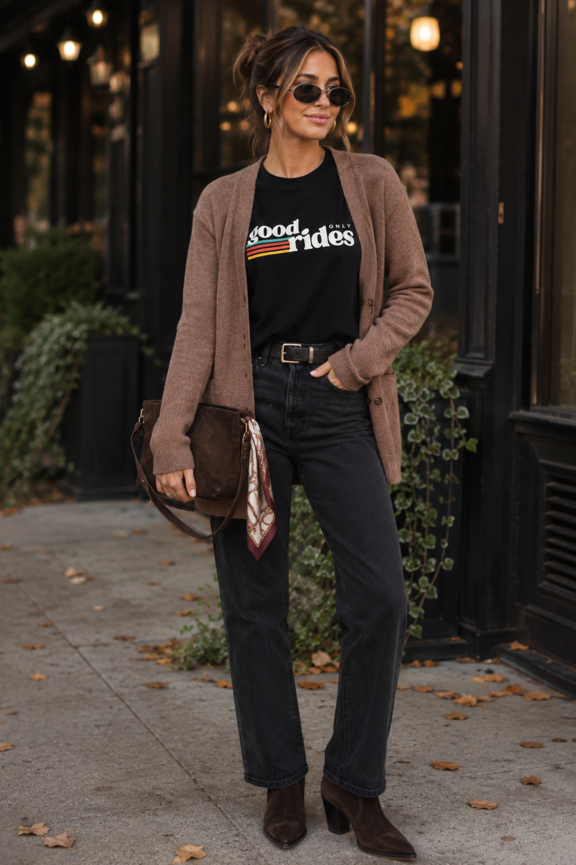 Good Rides Only Cropped Graphic Tee