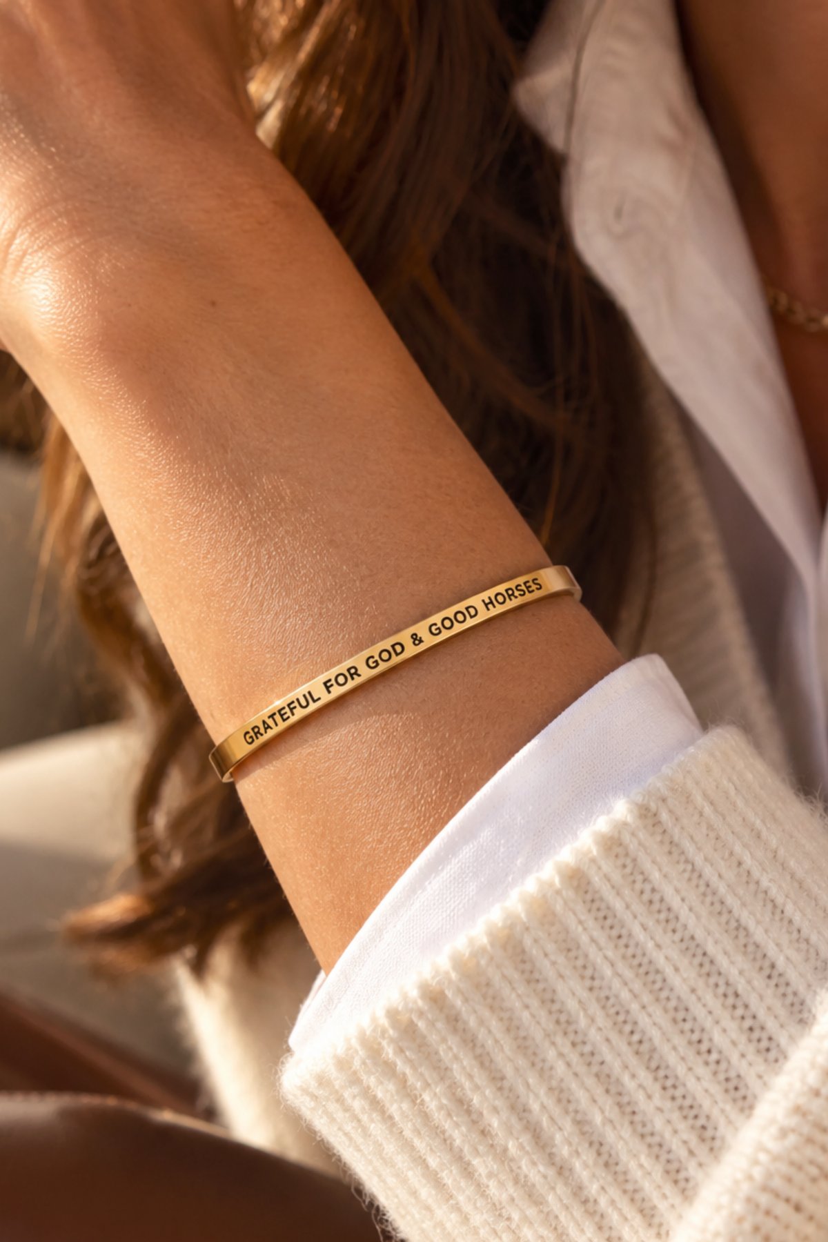 Grateful For God & Good Horses Bangle