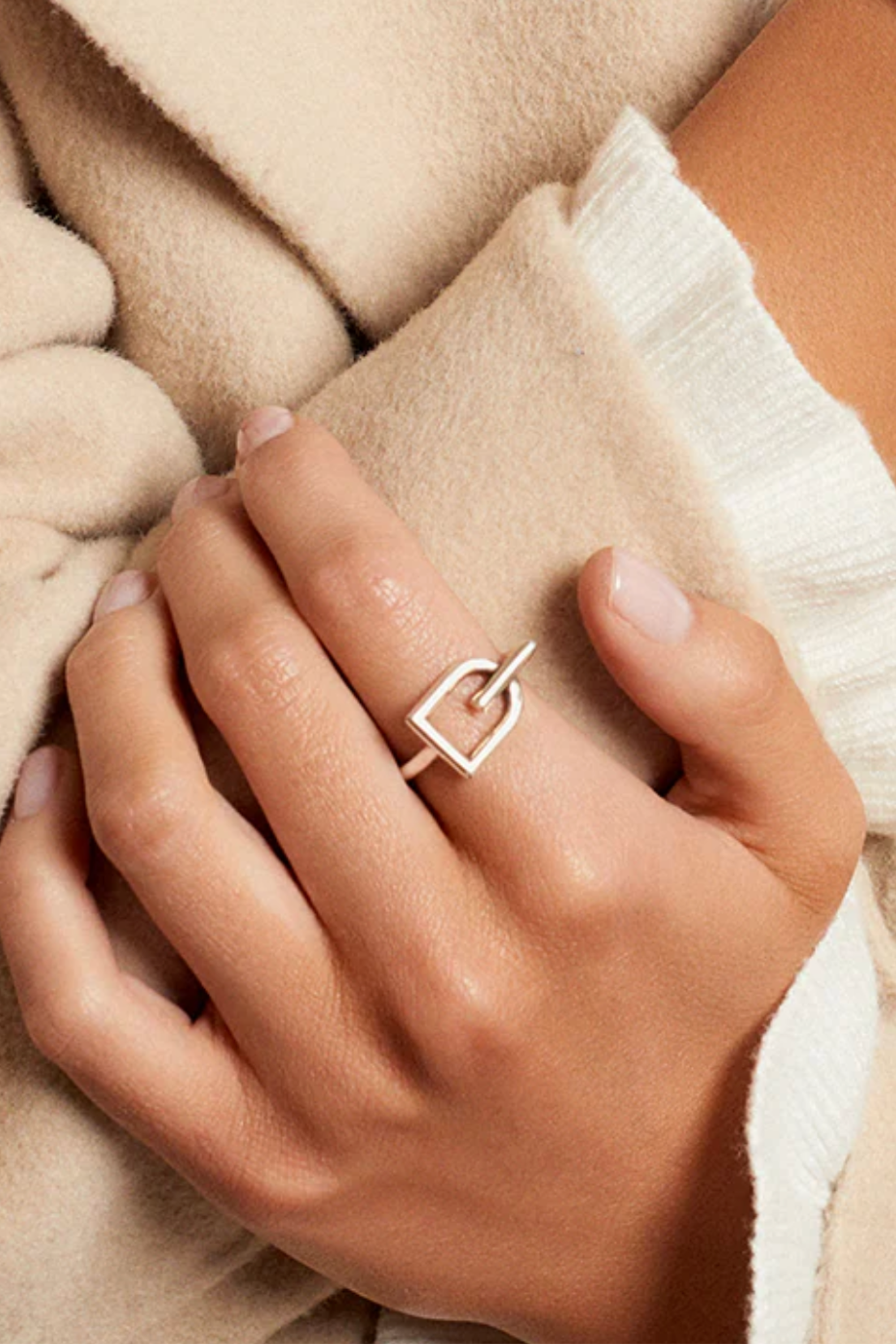 Hallie Stirrup Ring - Silver