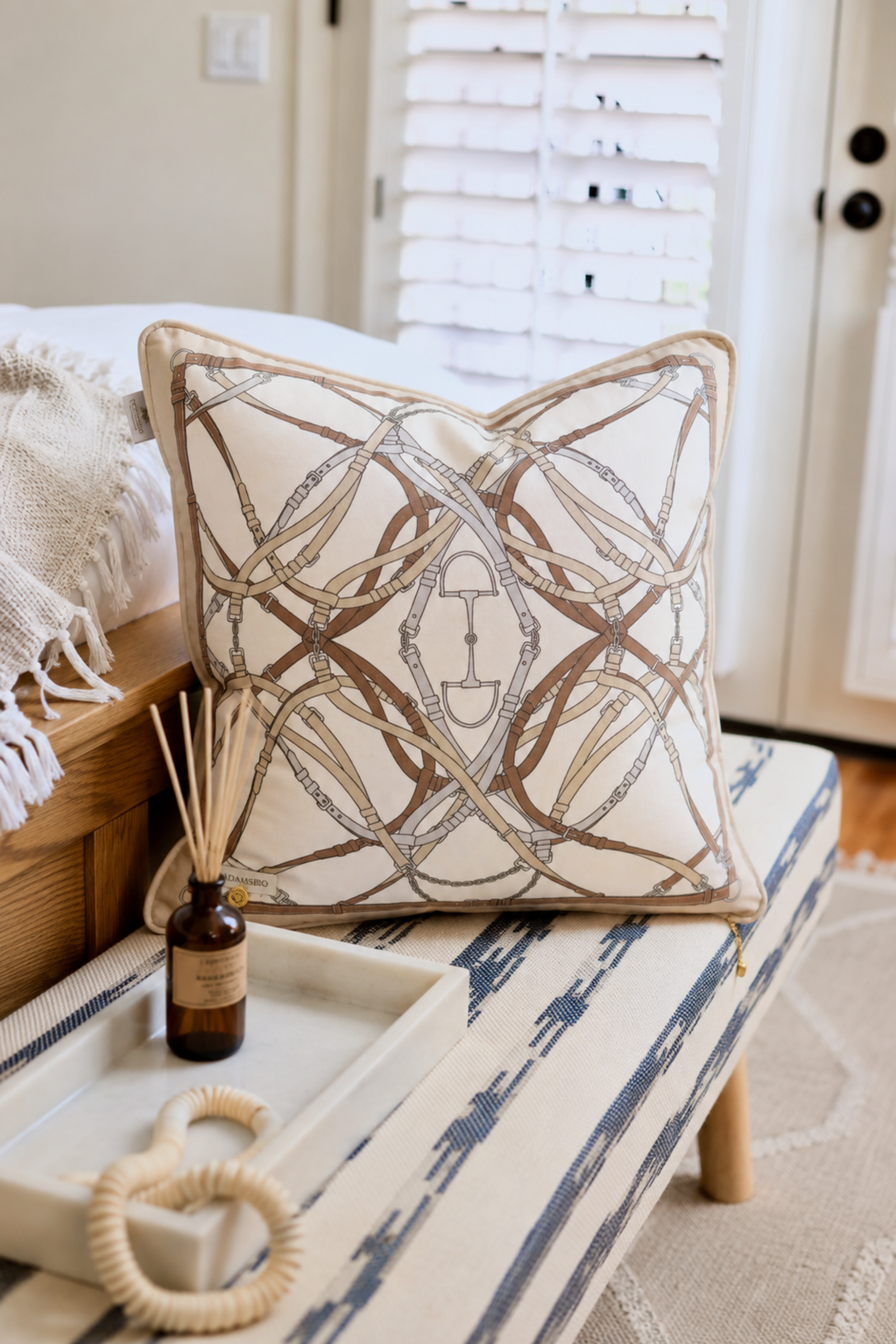 Hampton Bit Velvet Pillow