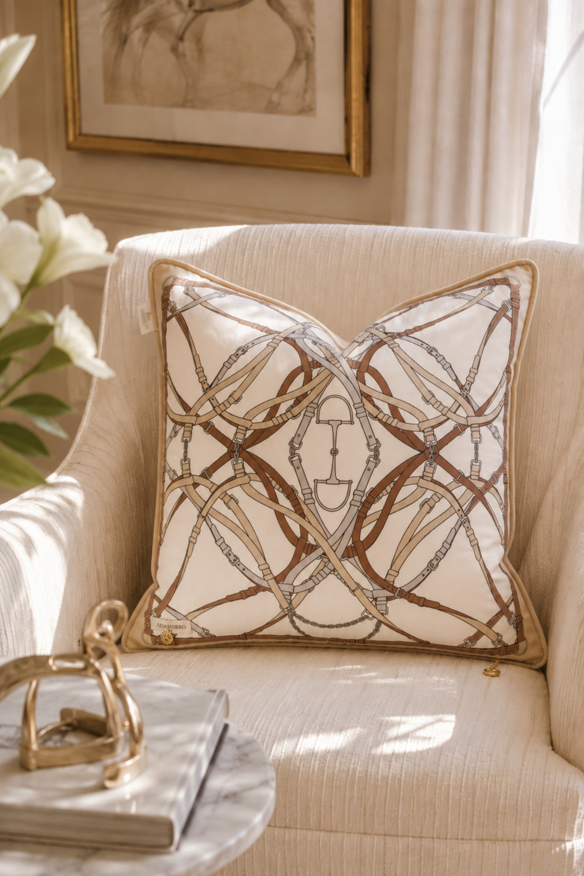 Hampton Bit Velvet Pillow