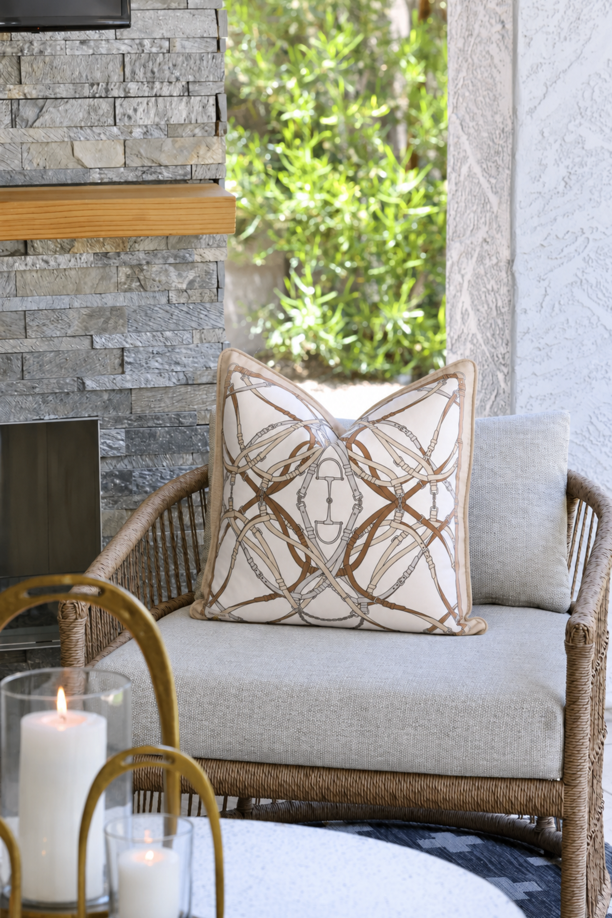 Hampton Bit Velvet Pillow