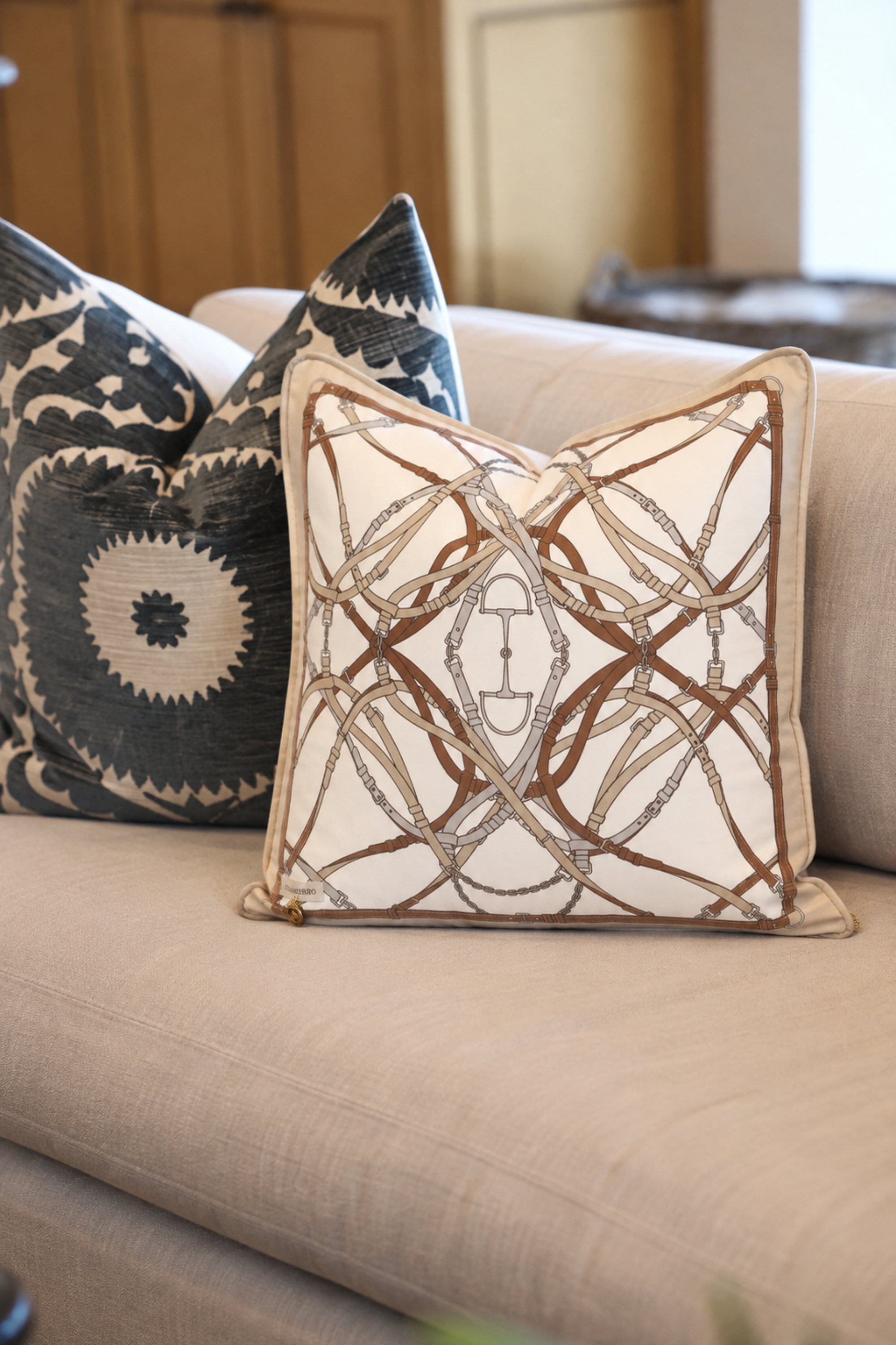 Hampton Bit Velvet Pillow