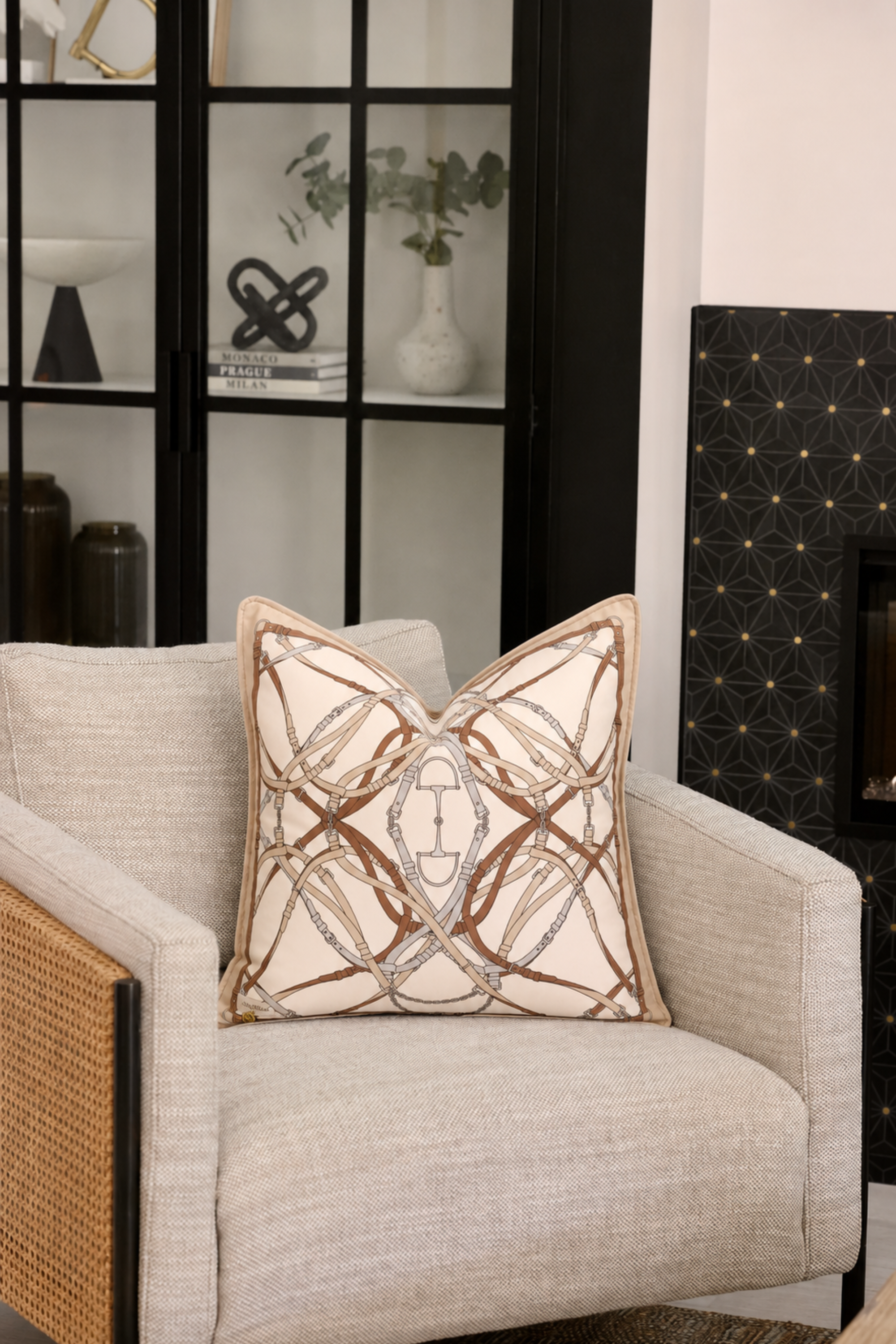 Hampton Bit Velvet Pillow