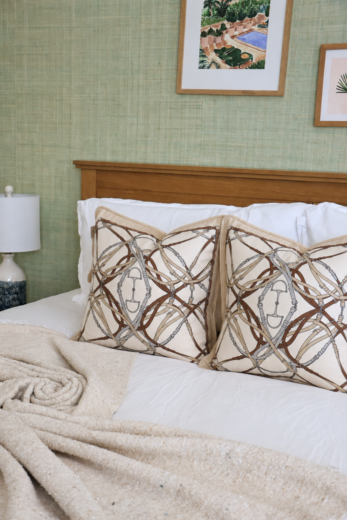 Hampton Bit Velvet Pillow