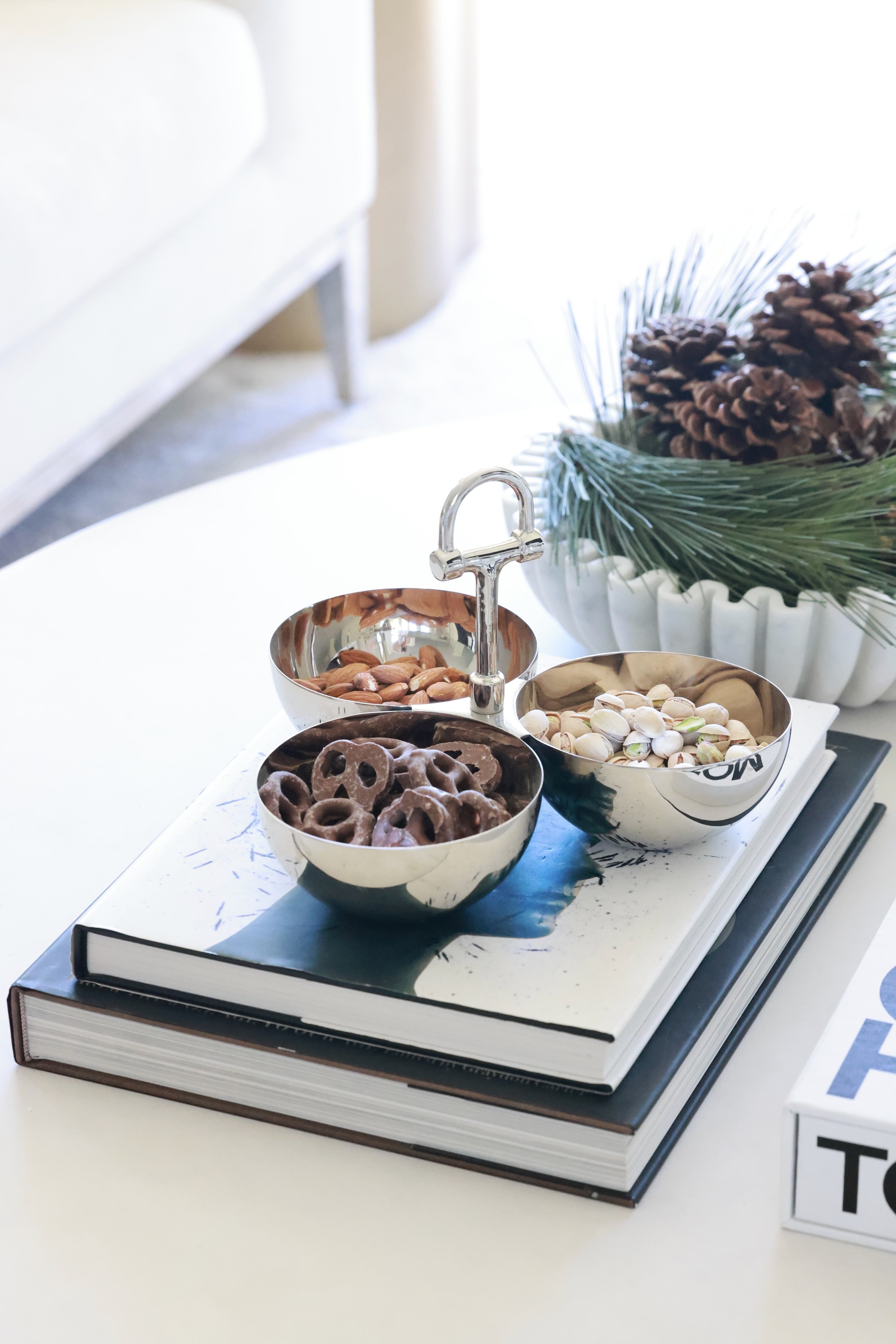 adamsbro stylish equestrian harlowe serving nut bowl