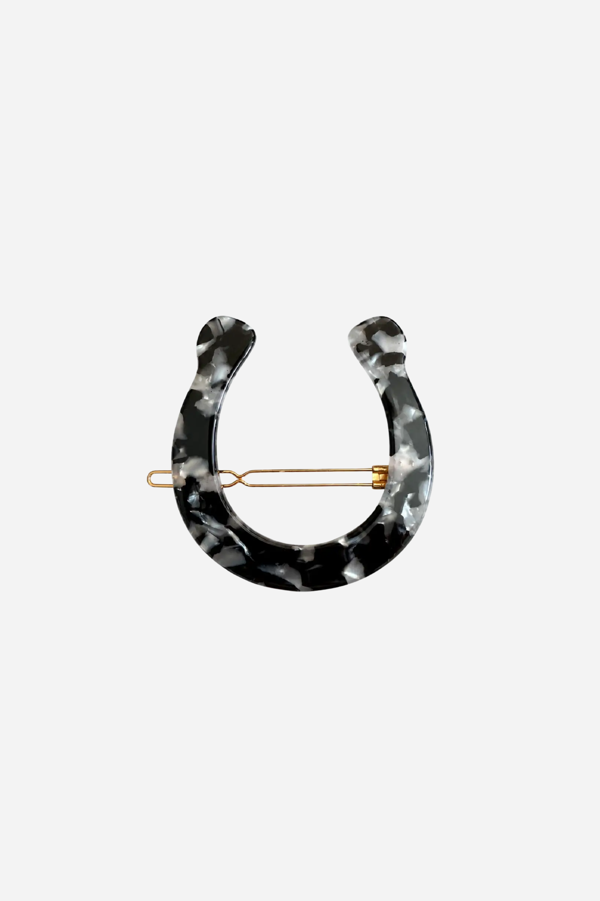 Hattie Horseshoe Hair Clip - Black