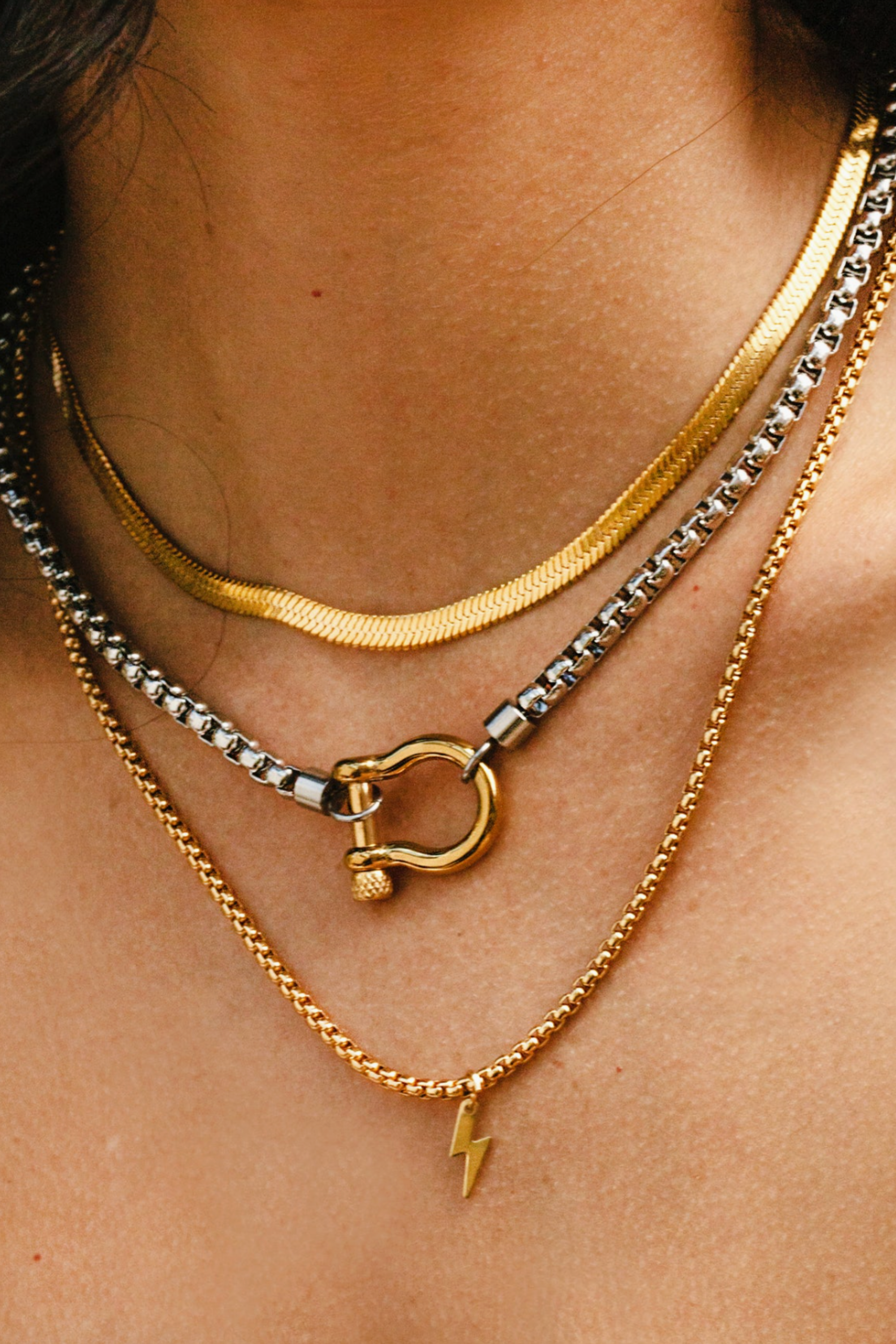 Herradura Snake Layered Necklace Set