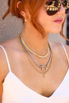 artizan jewelry stylish equestrian herradura snake layered horseshoe and lightening bolt layered necklace set