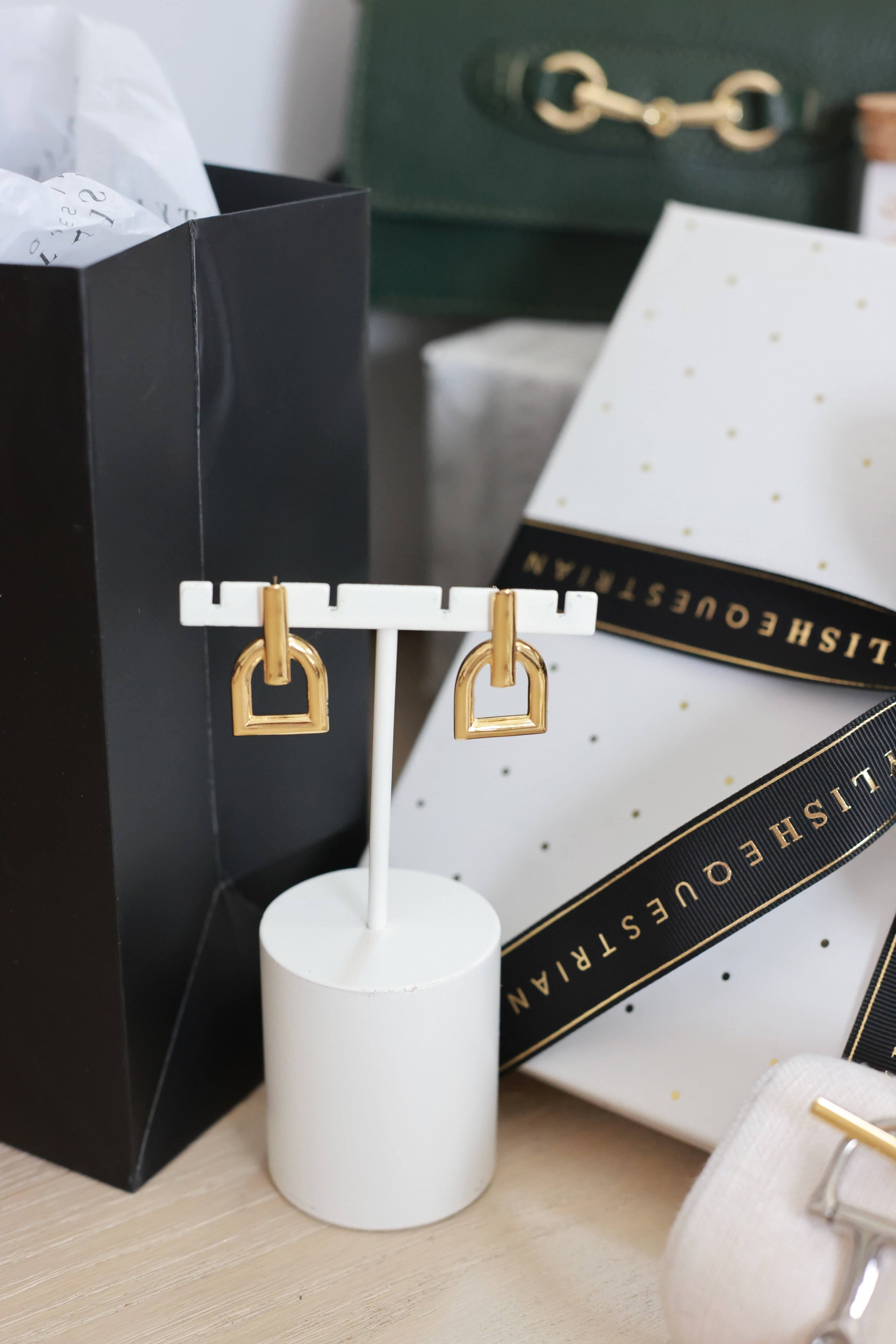 cxc stylish equestrian hallie stirrup earrings